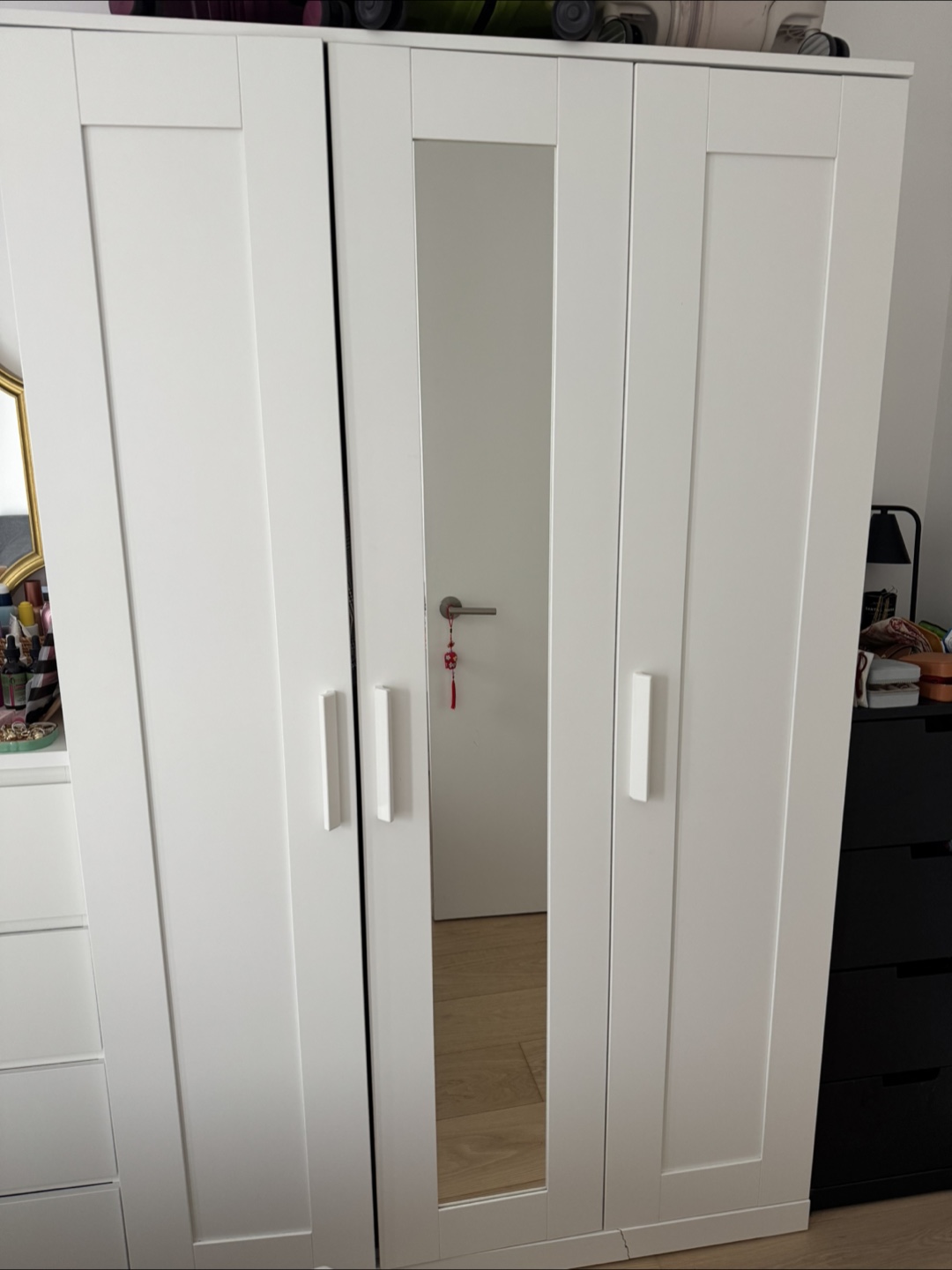 White Wardrobe with Mirror
