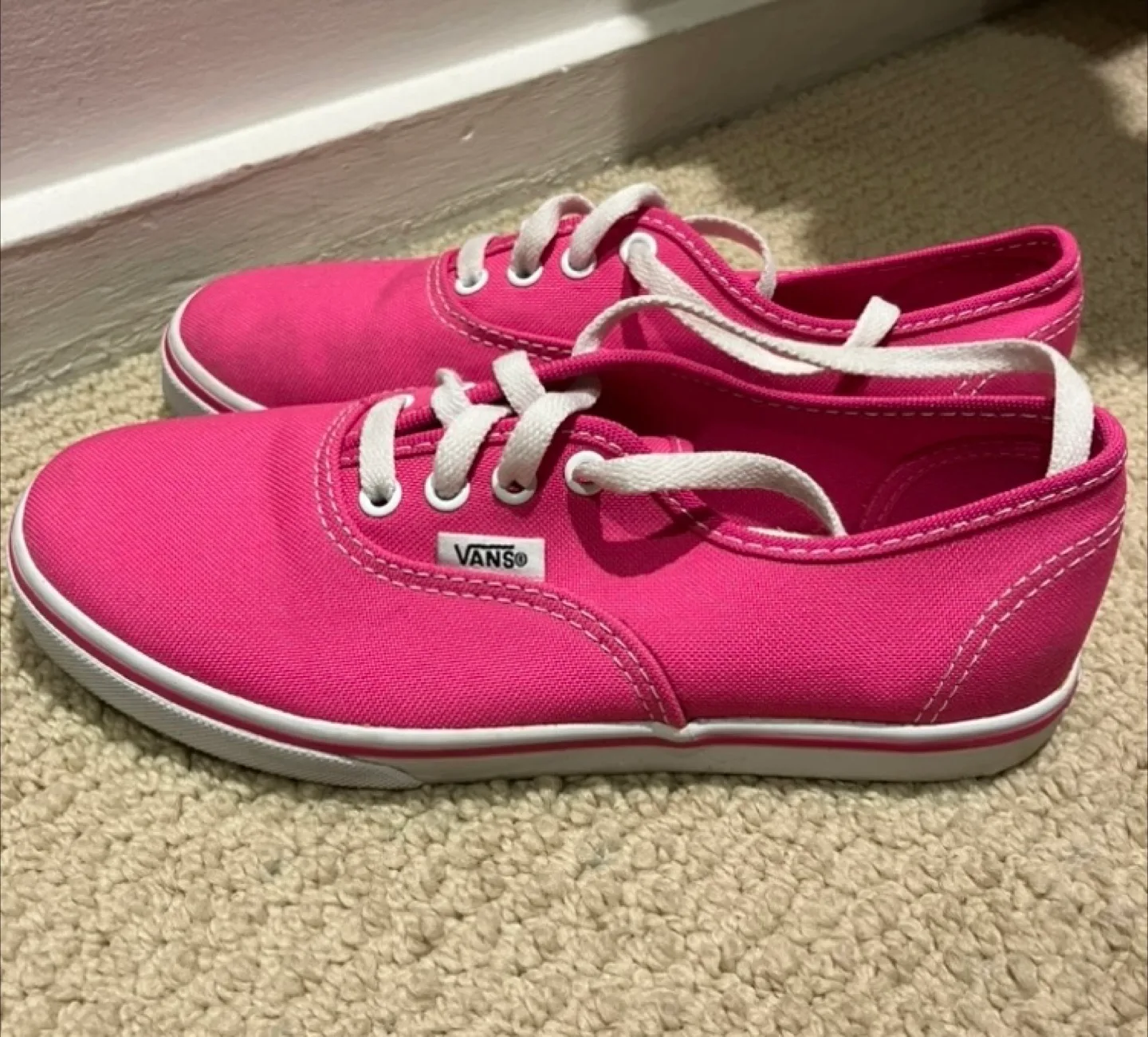Pink Vans Authentic Sneakers - Size 3 thumbnail