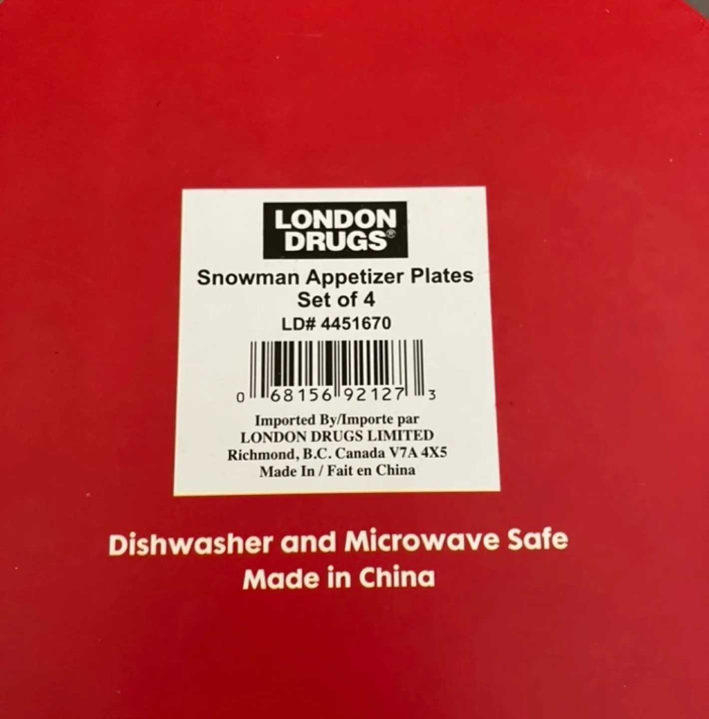 London Drugs Snowman Appetizer Plates - Set of 4 image indicator(3)