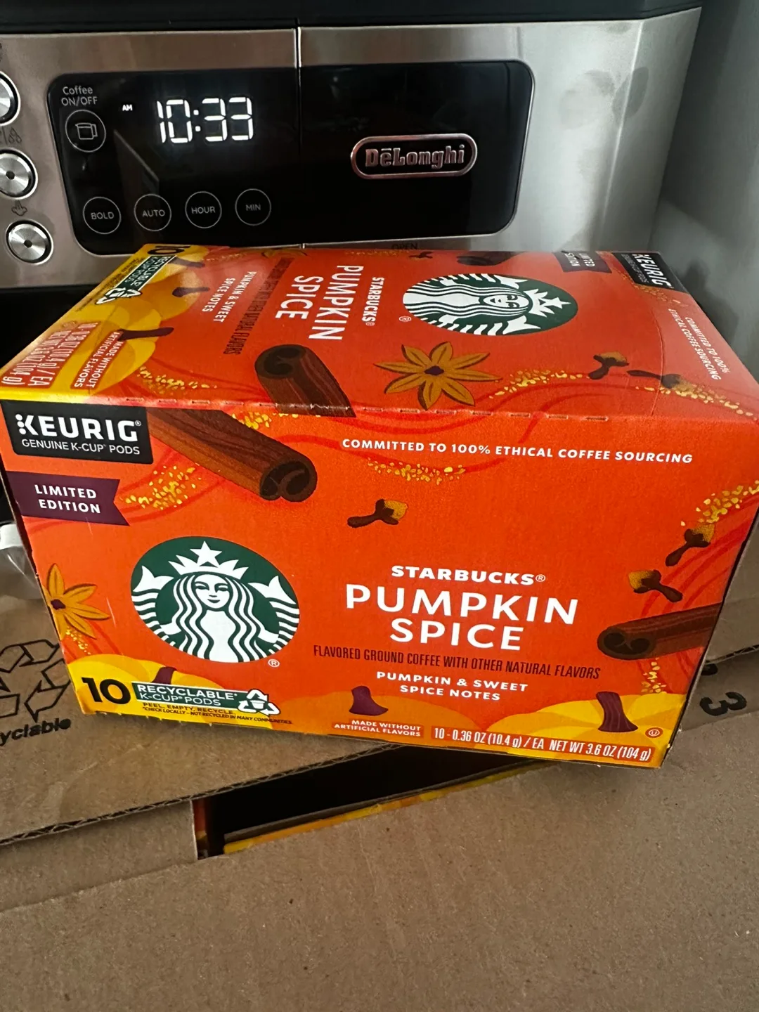 Starbucks Pumpkin Spice K-Cup Pods - 10 count boxes (Bulk) thumbnail