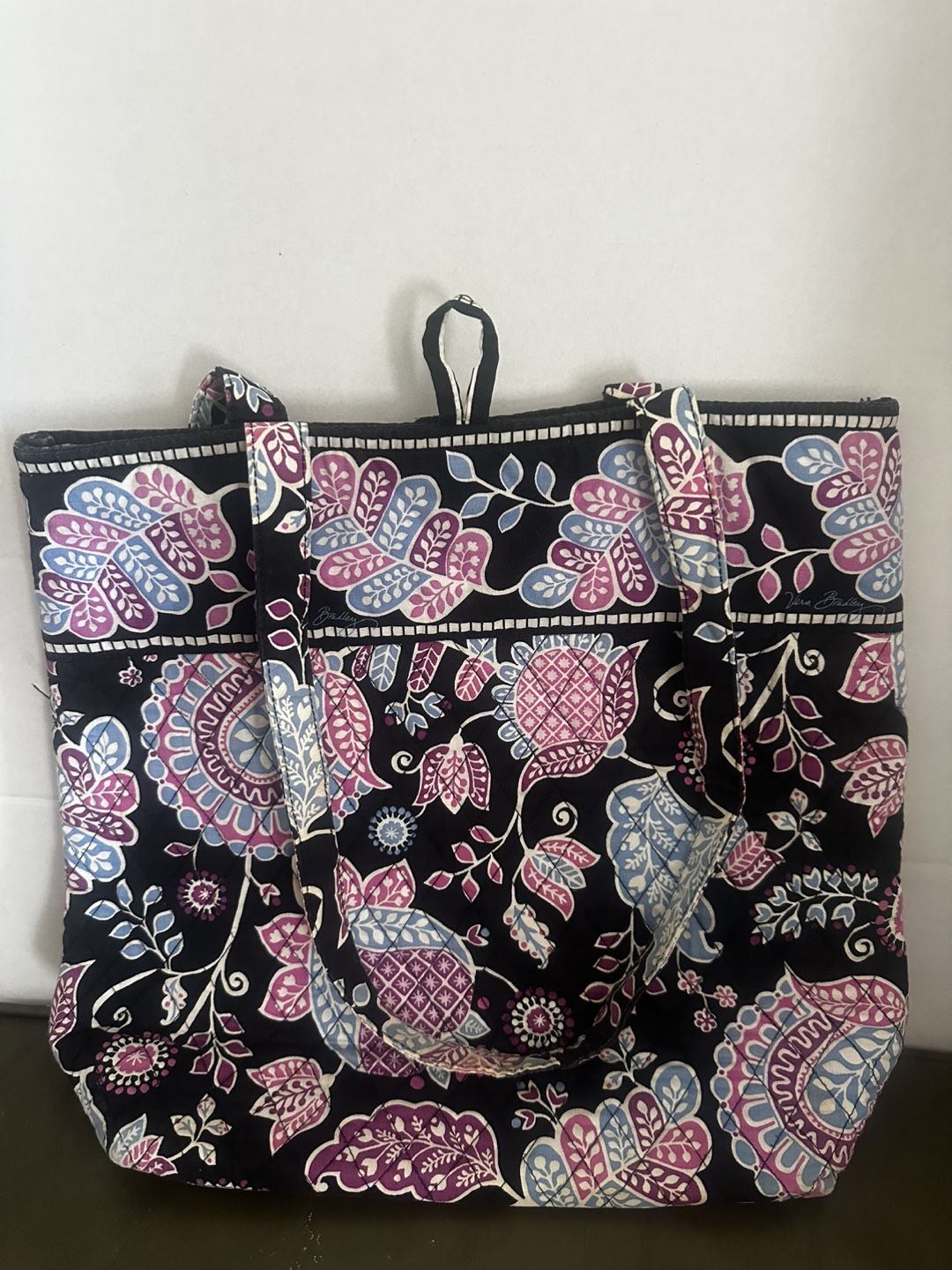 Vera Bradley Tote Bag, Black Purple Floral - photo 3