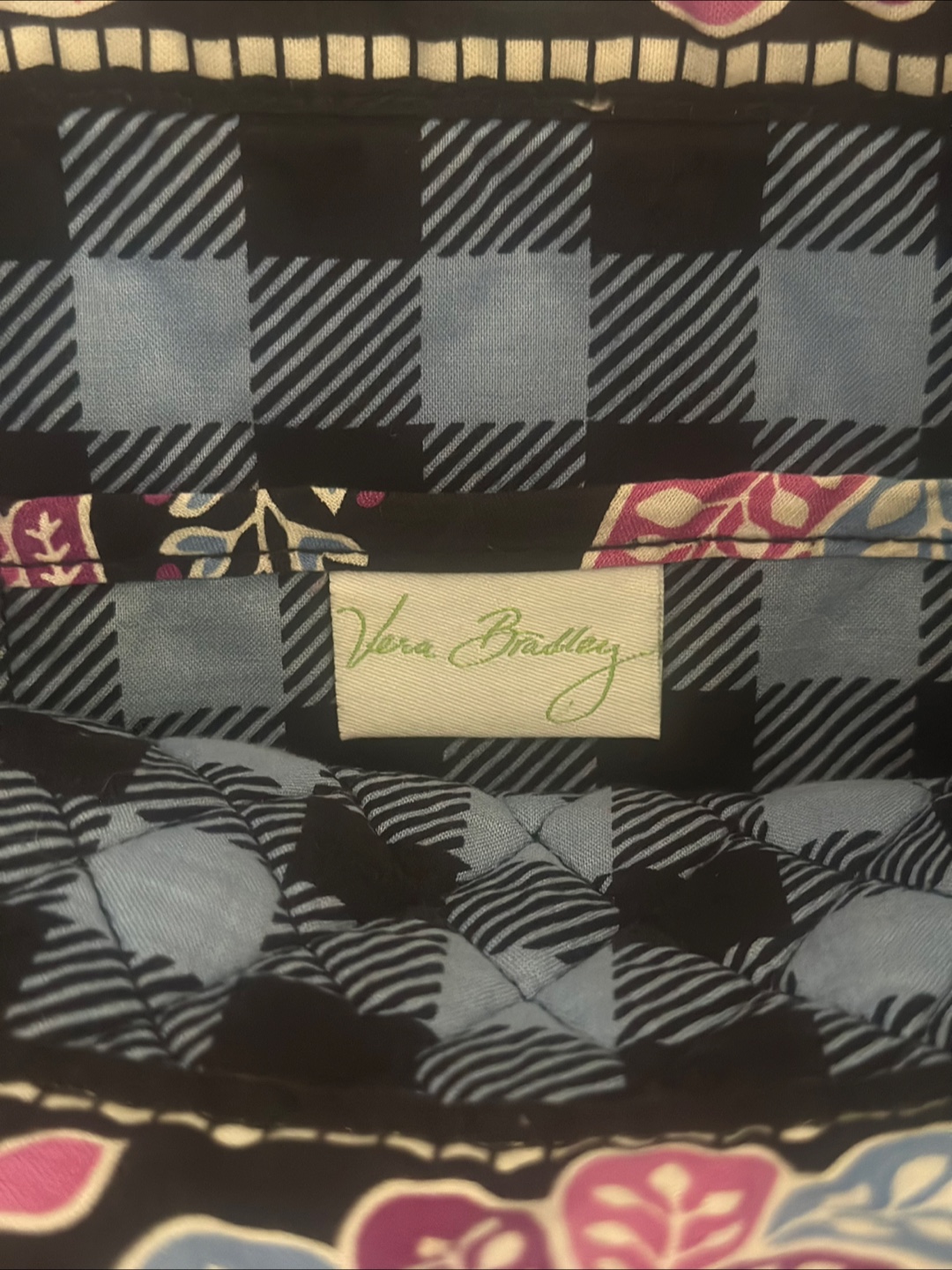Vera Bradley Tote Bag, Black Purple Floral - photo 2