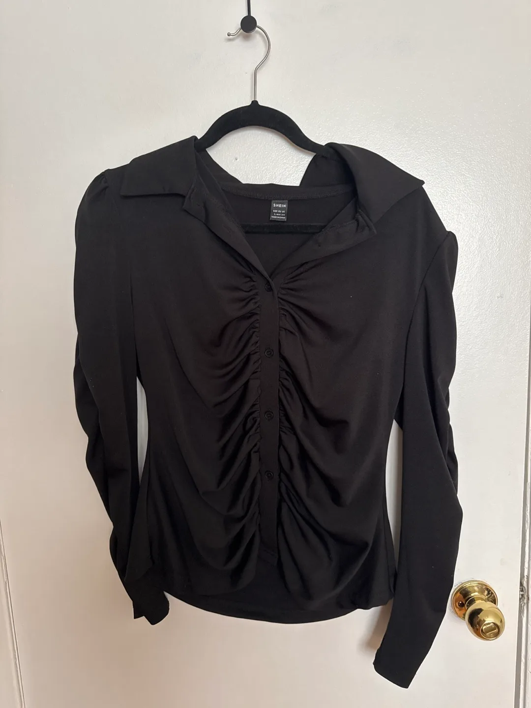 Black Ruched Blouse thumbnail