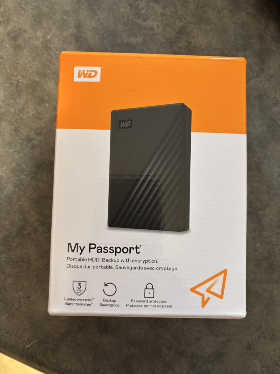 WD My Passport 5TB Portable External Hard Drive