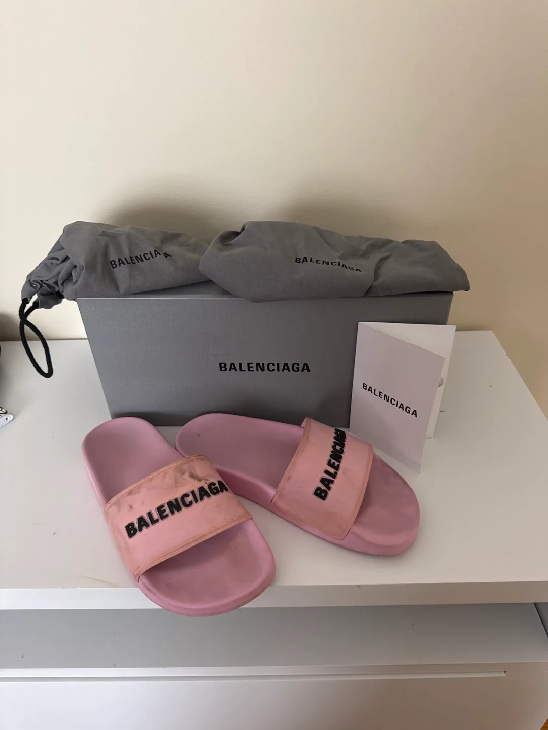 Balenciaga Pink Slides thumbnail
