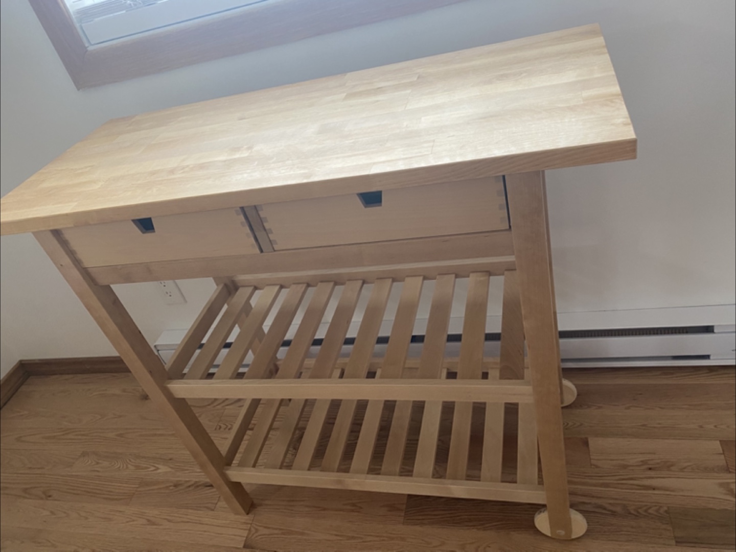 IKEA FÖRHOJA Kitchen Cart - Birch