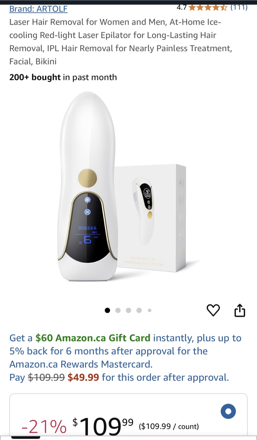 ARTOLF IPL Handheld Laser Hair Removal Device - photo 2