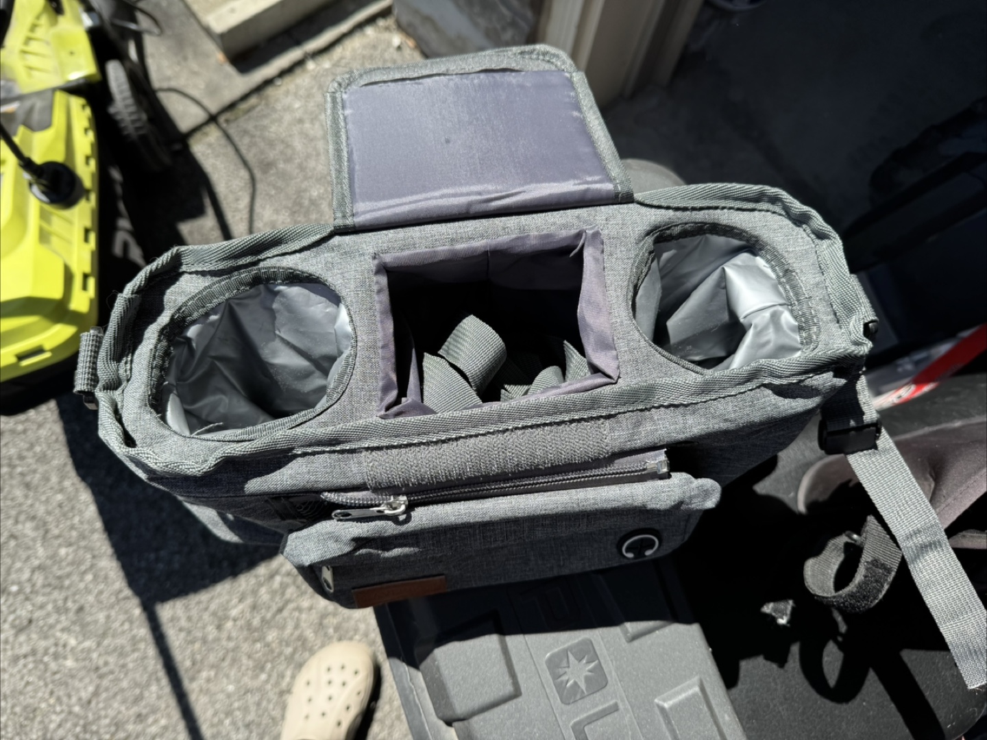 Grey Stroller Organizer with Cup Holders - photo 2