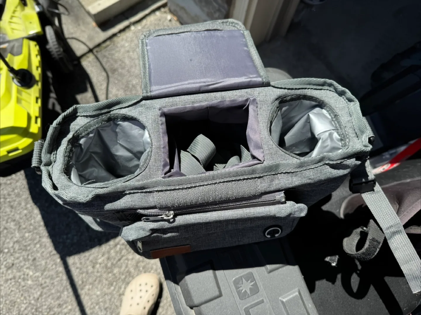 Grey Stroller Organizer with Cup Holders image indicator(2)