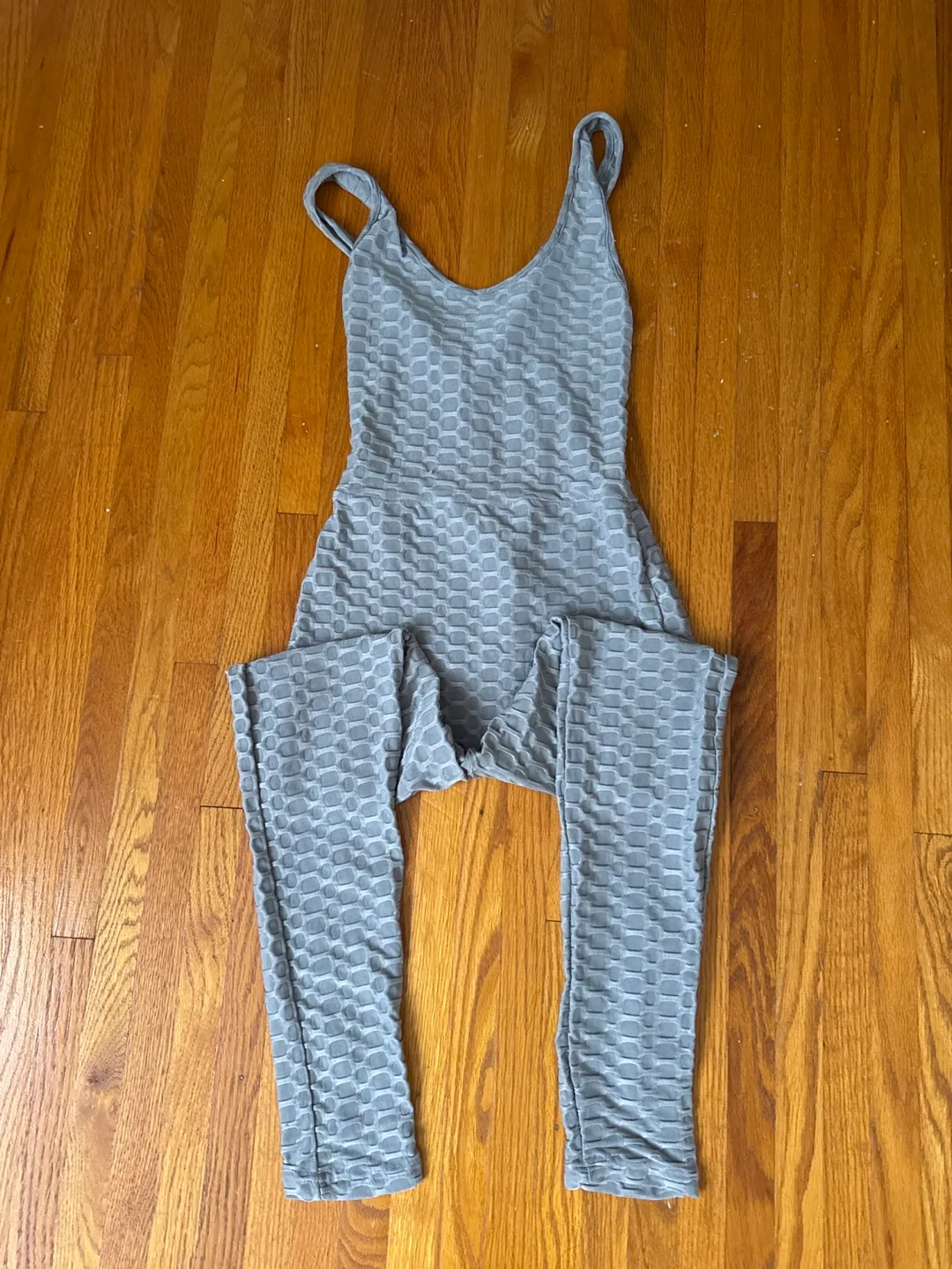 Grey textured jumpsuit thumbnail