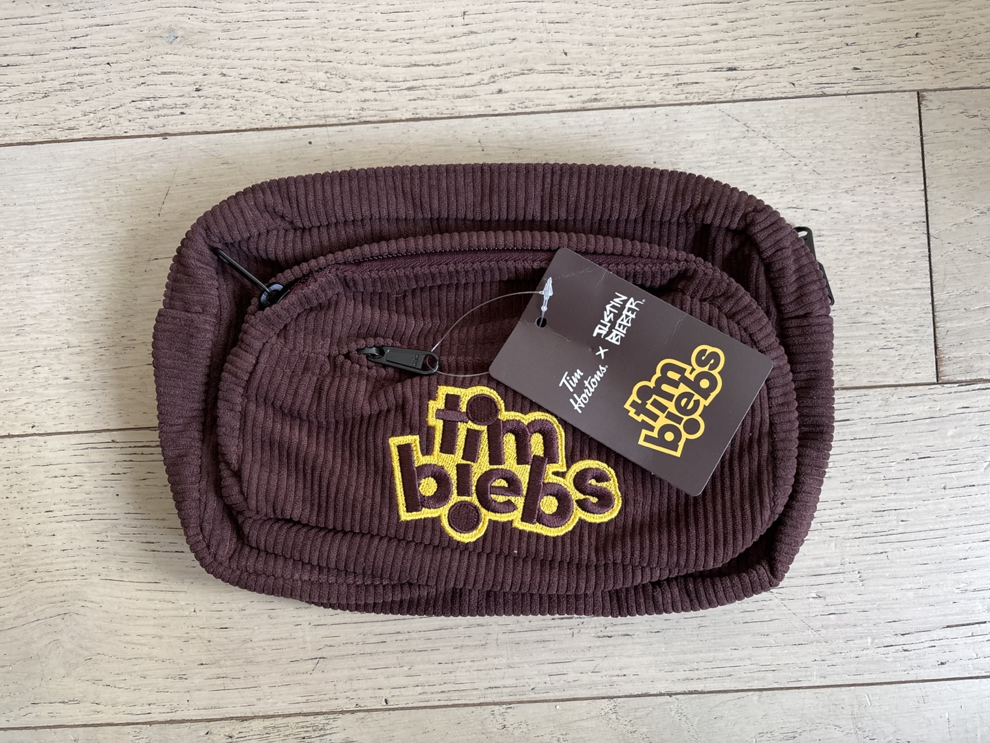 Tim Hortons x Justin Bieber Brown Corduroy Waist Bag