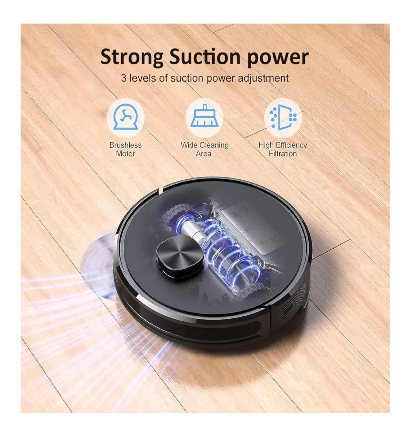 Lubluelu 2 in 1 Robot Vacuum and Mop image indicator(2)