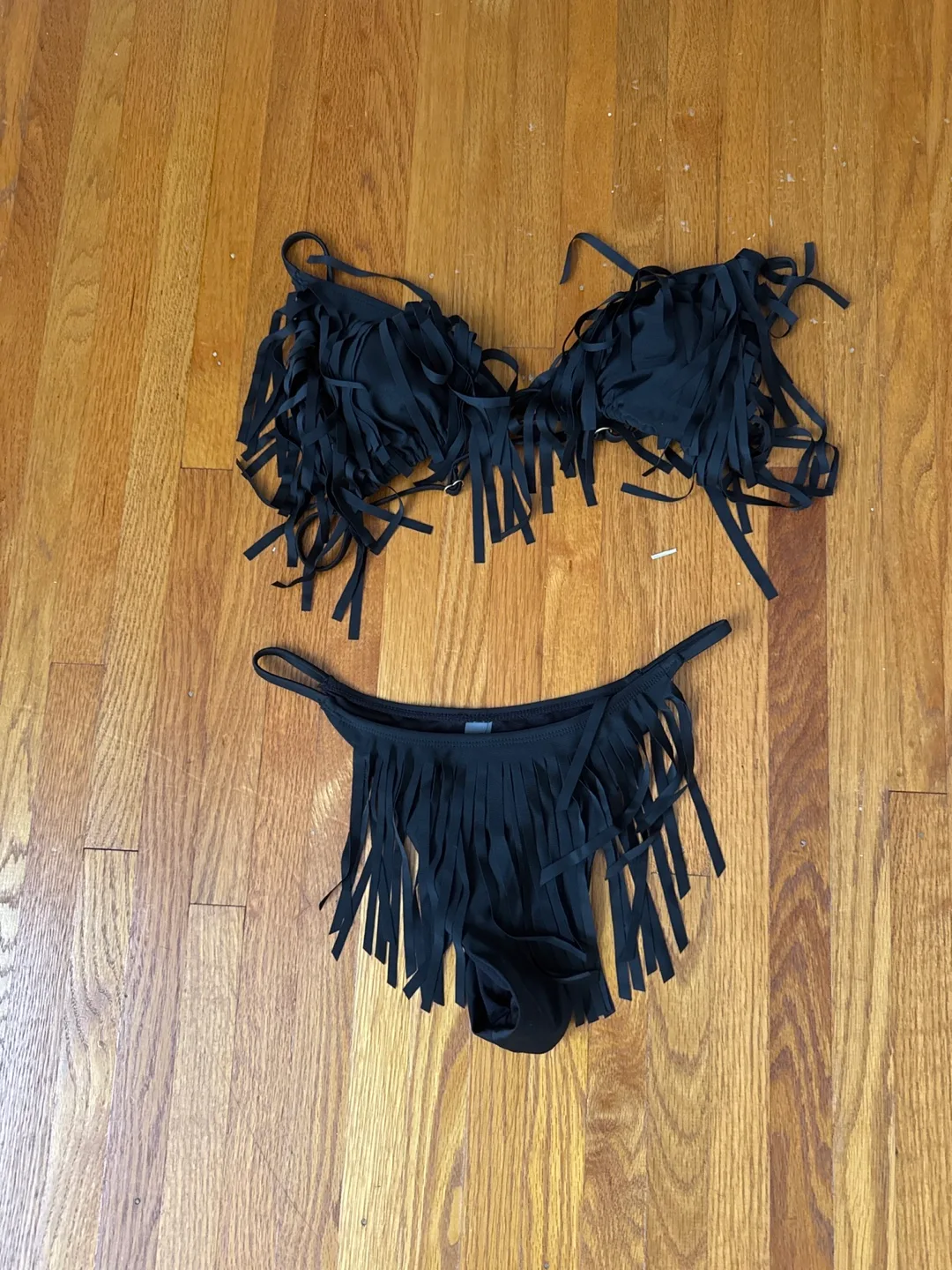 Black Fringe Bikini Set thumbnail