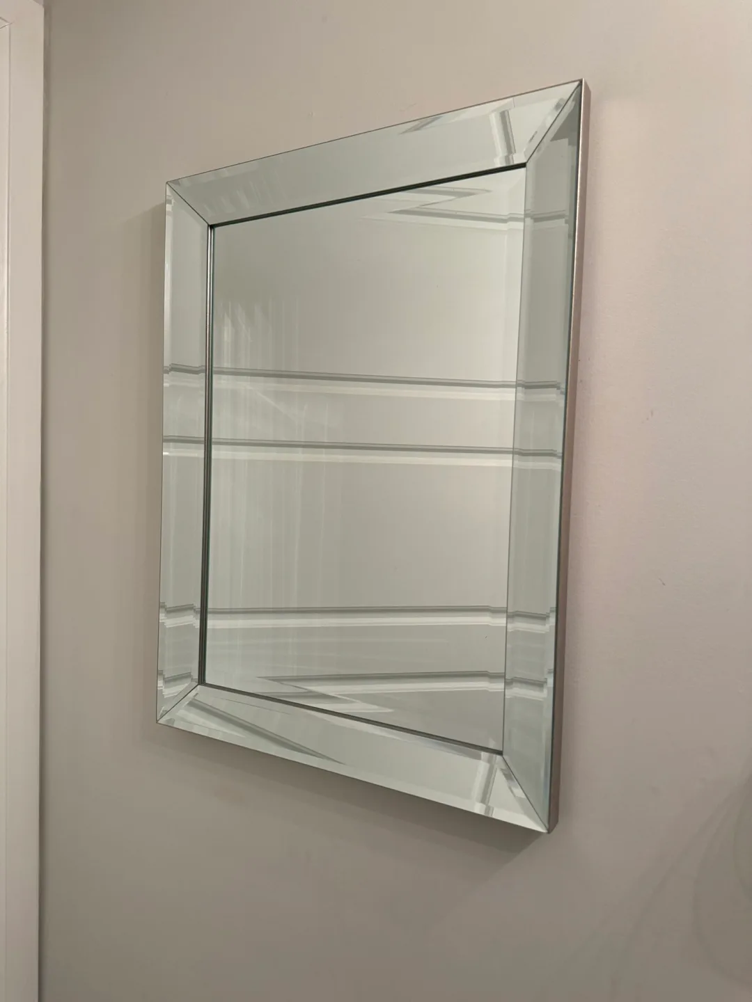 Silver Bevelled Frame Mirror set (2 piece) thumbnail