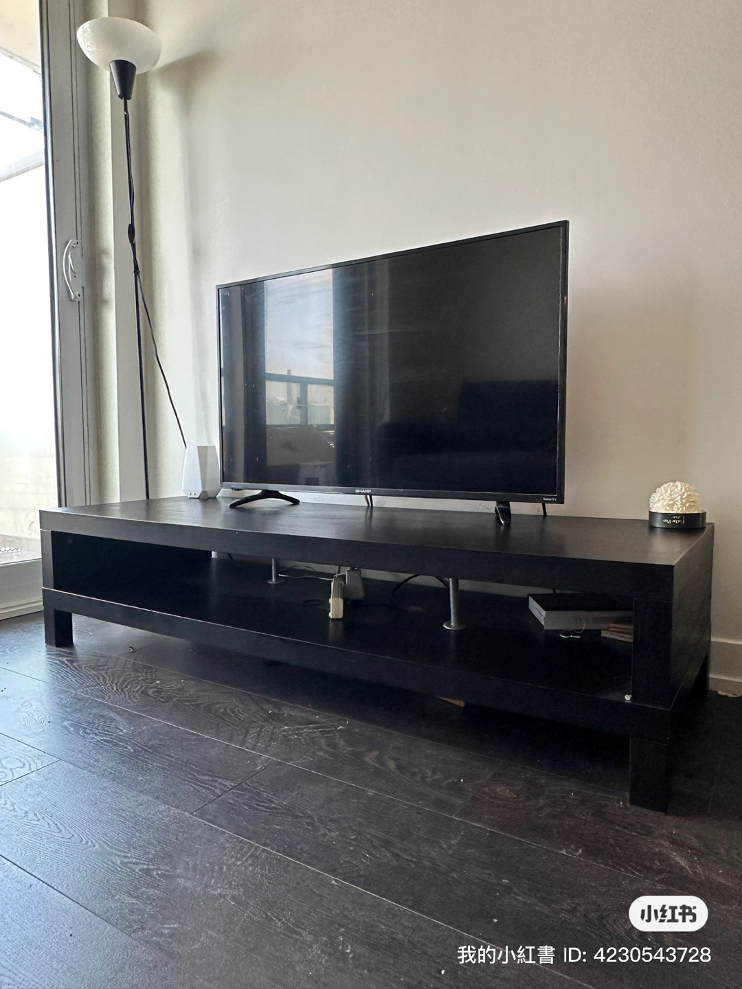 Sharp TV and Black TV Stand - photo 2