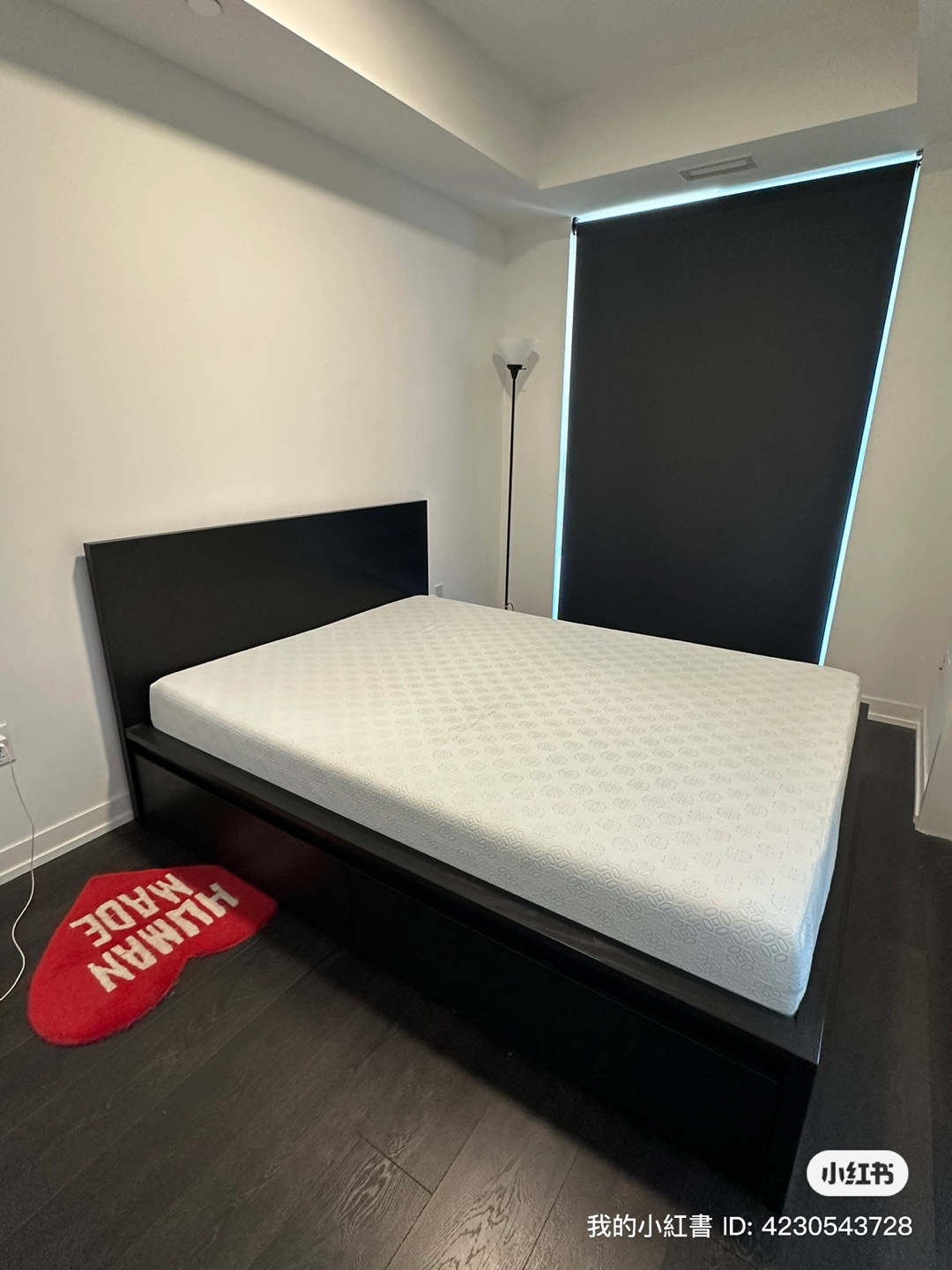 Queen Mattress and bed frame with storage drawers