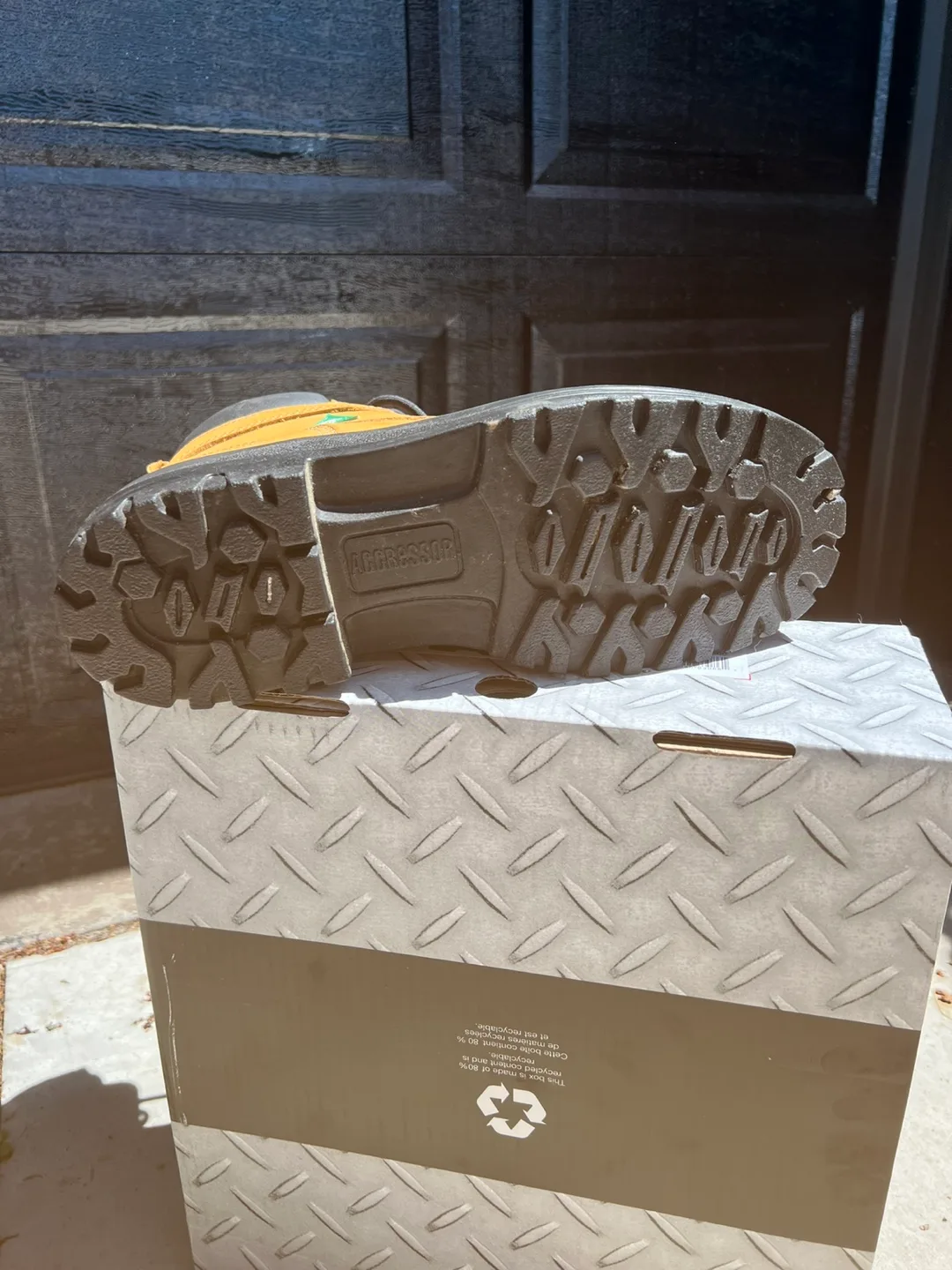 Steel Toes Construction LeatherBoots- Tan Men’s Size 10 image indicator(5)