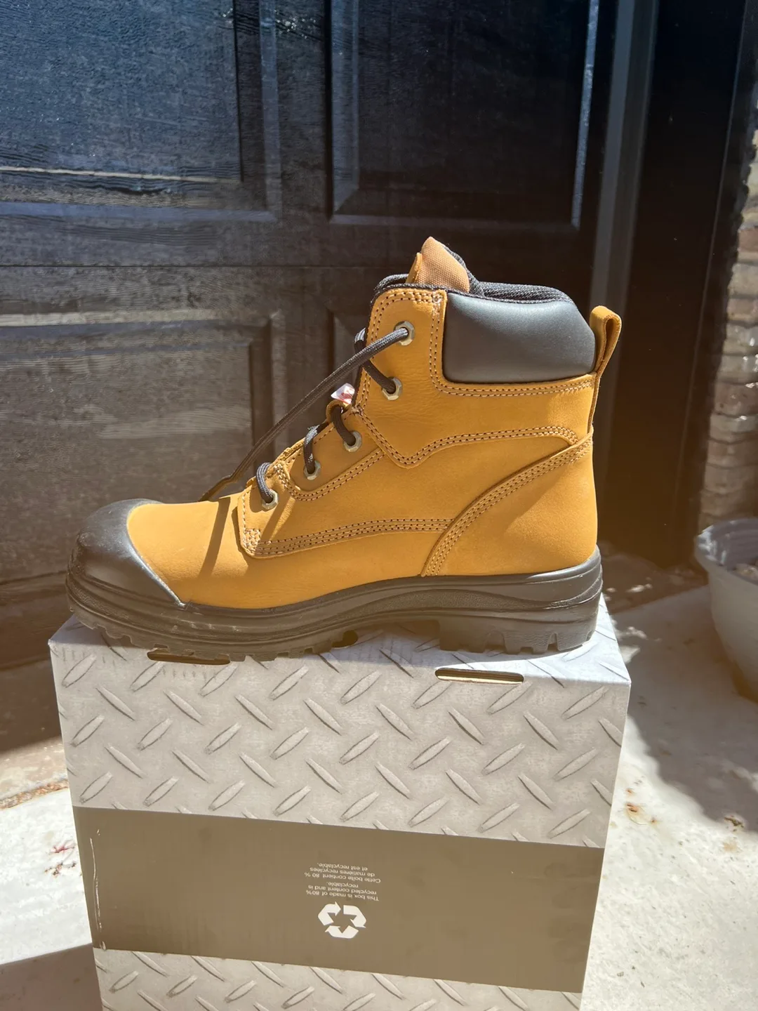 Steel Toes Construction LeatherBoots- Tan Men’s Size 10 image indicator(4)