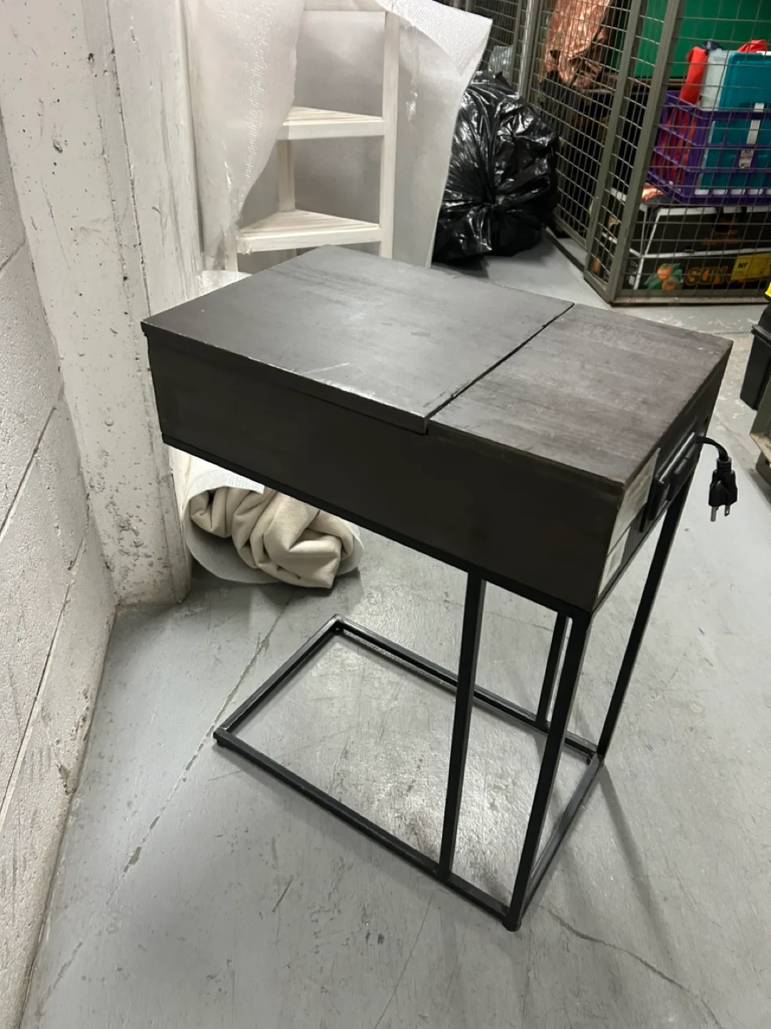 Modern End Table with Built-in Outlets thumbnail
