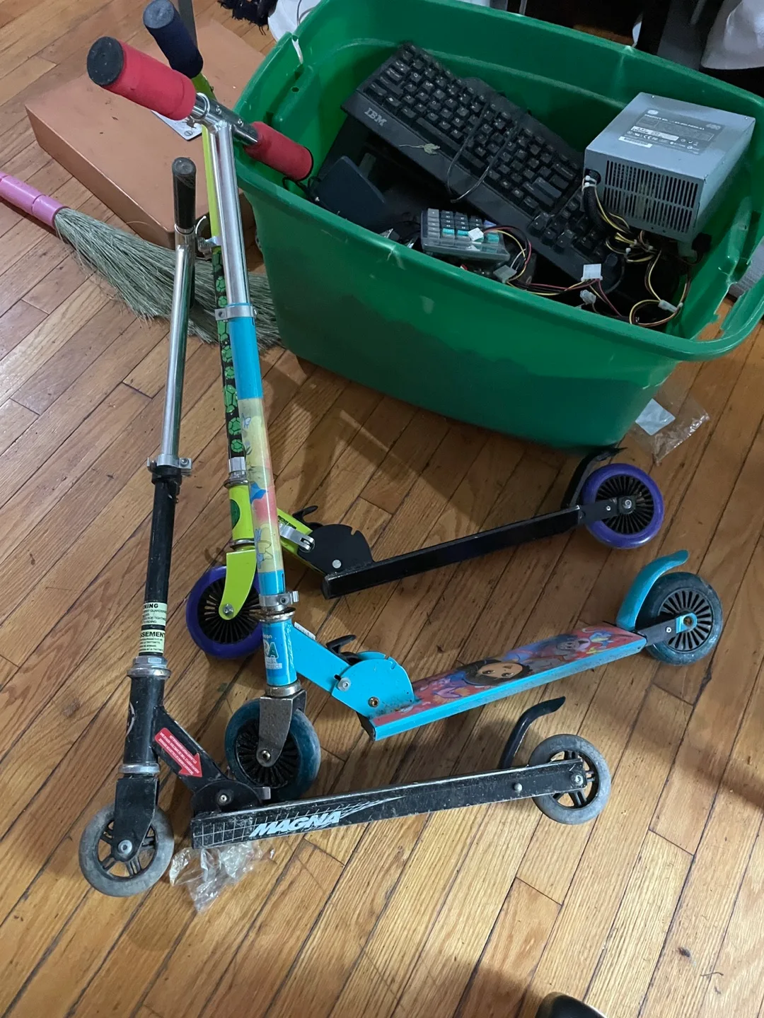 Adjustable handle Three used kids' scooters 15 to 20each thumbnail