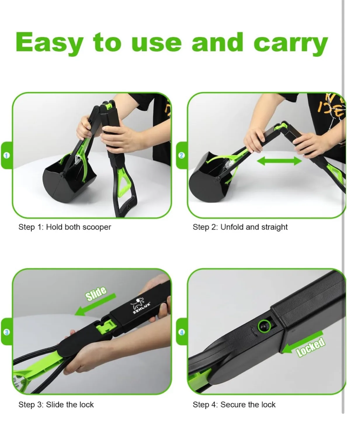 SZHLUX Foldable Pooper Scooper for Dogs image indicator(6)