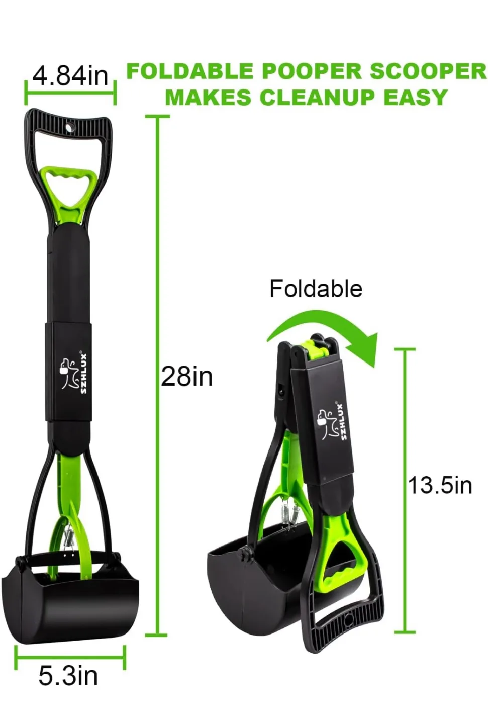 SZHLUX Foldable Pooper Scooper for Dogs image indicator(5)