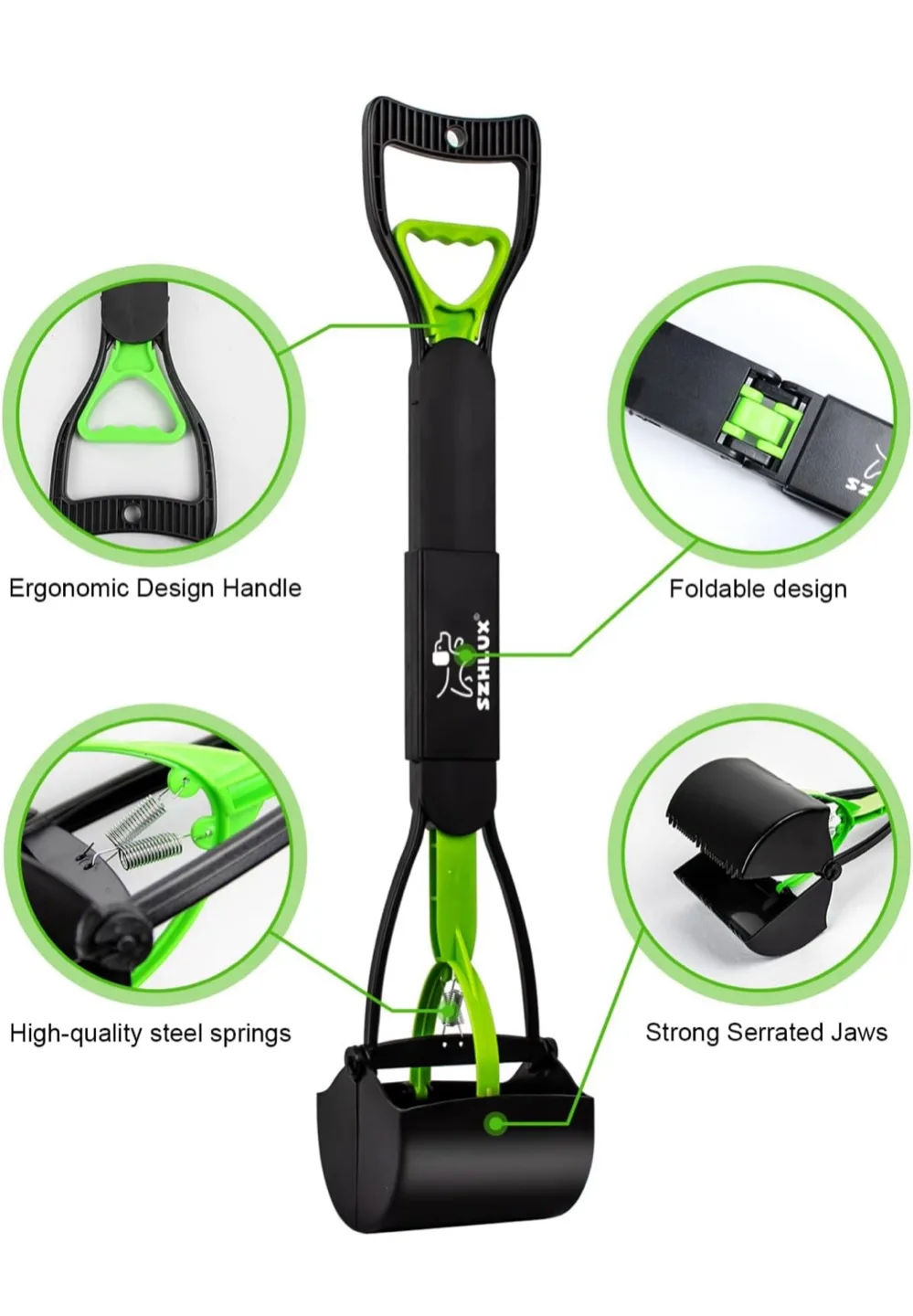 SZHLUX Foldable Pooper Scooper for Dogs image indicator(2)