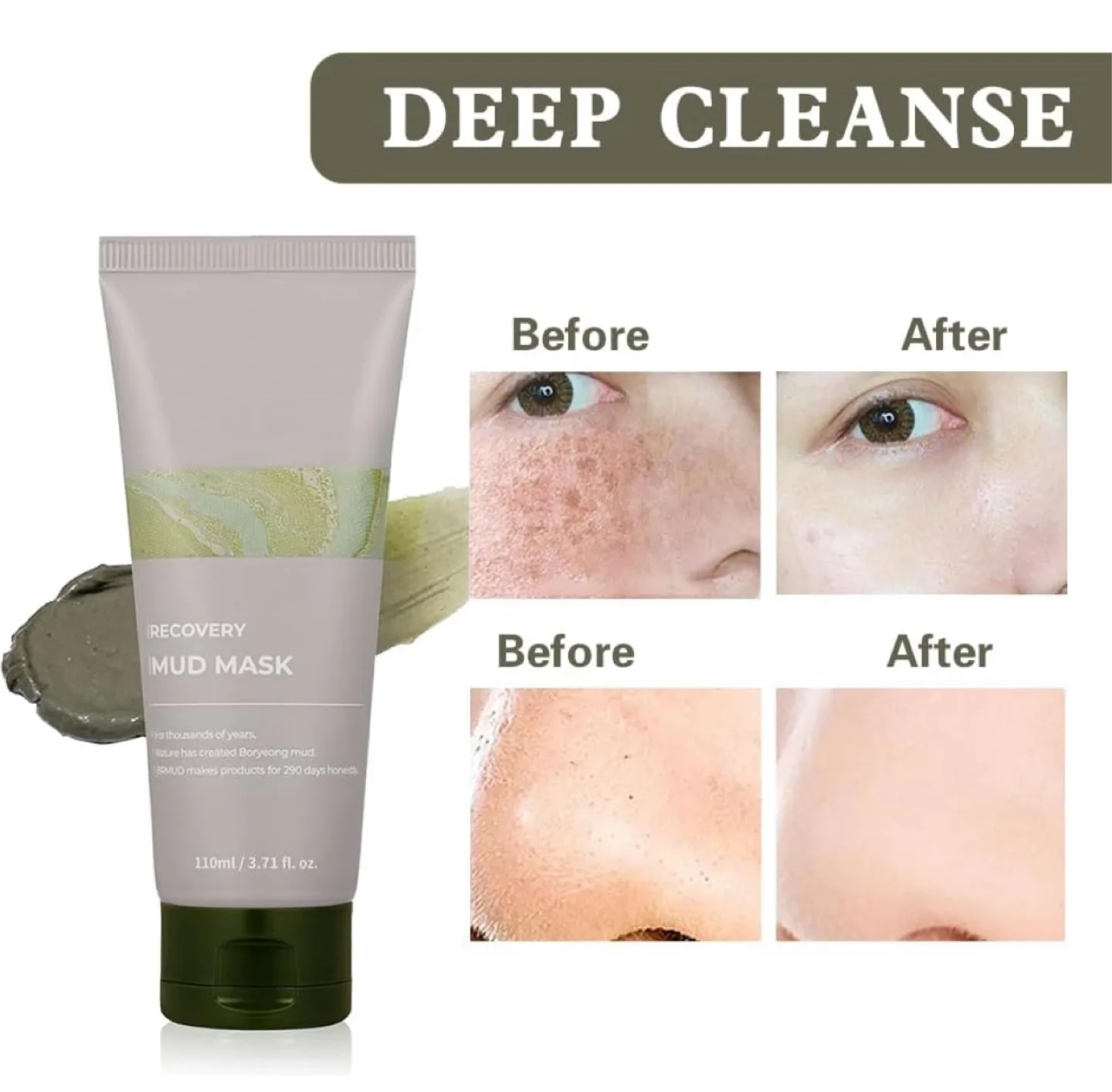 BRMUD Recovery Mud Mask - Deep Cleaning Facial Mask image indicator(6)