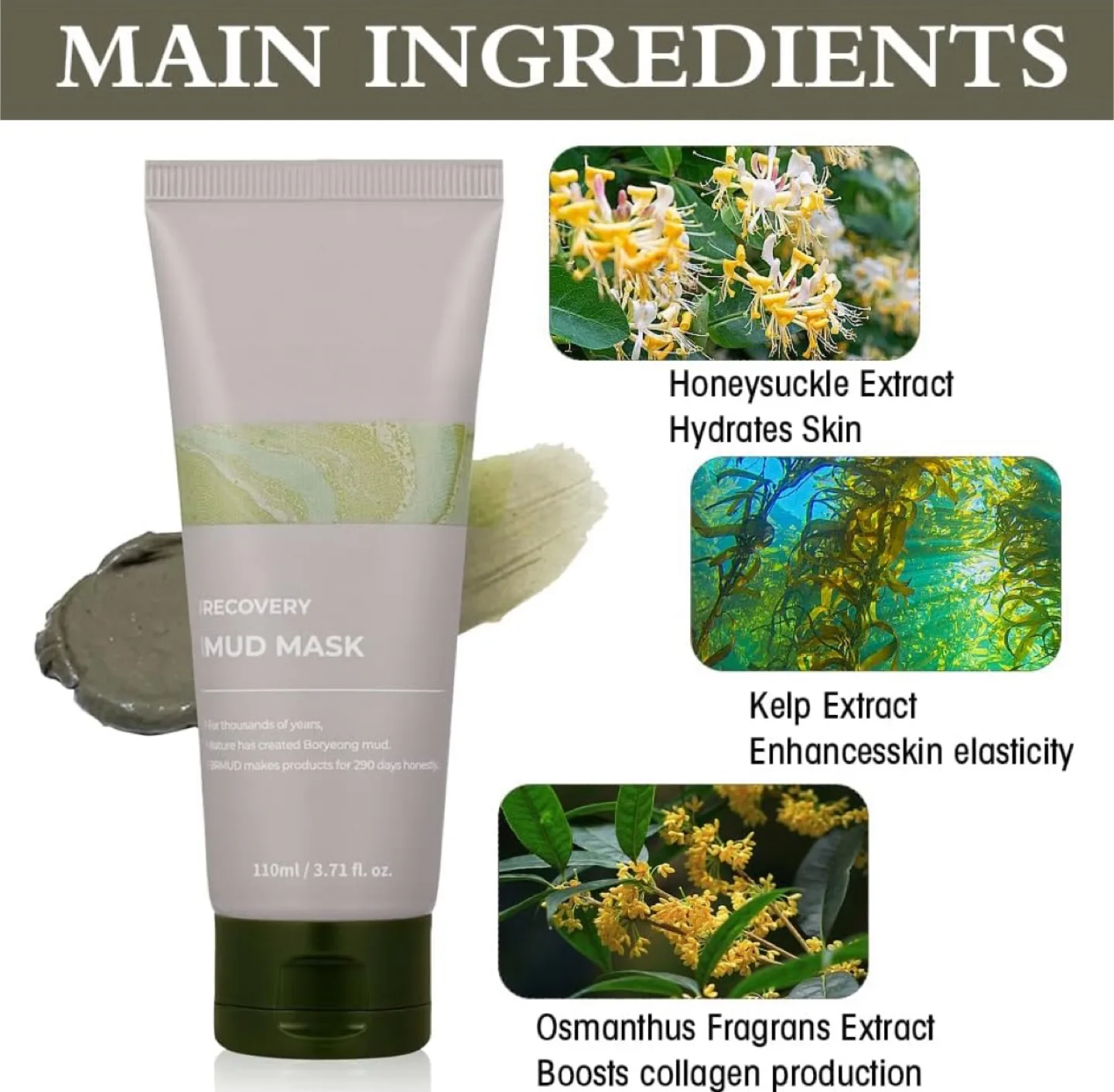 BRMUD Recovery Mud Mask - Deep Cleaning Facial Mask image indicator(9)