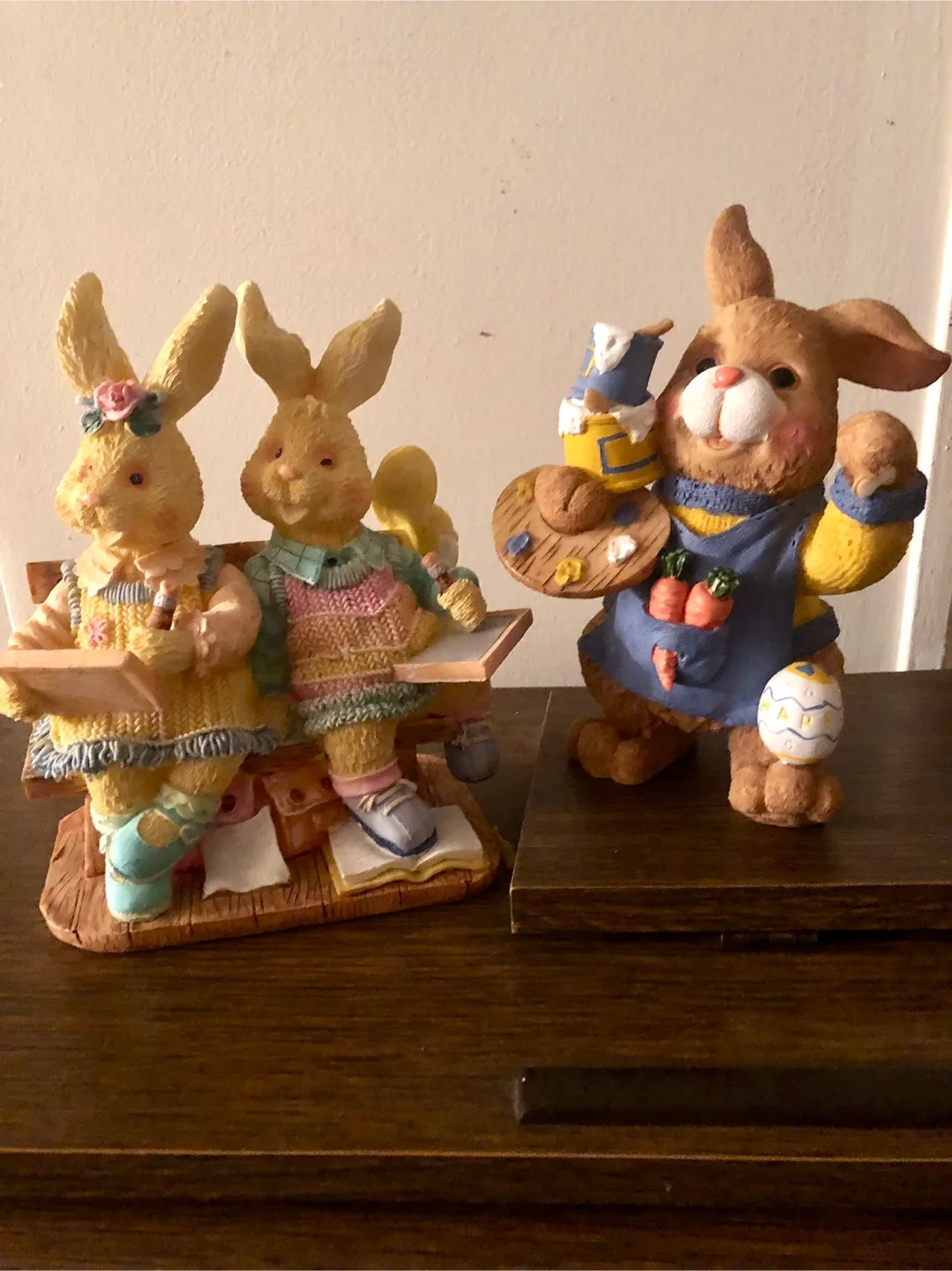 Adorable Easter Bunny Figurines - Set of Three thumbnail