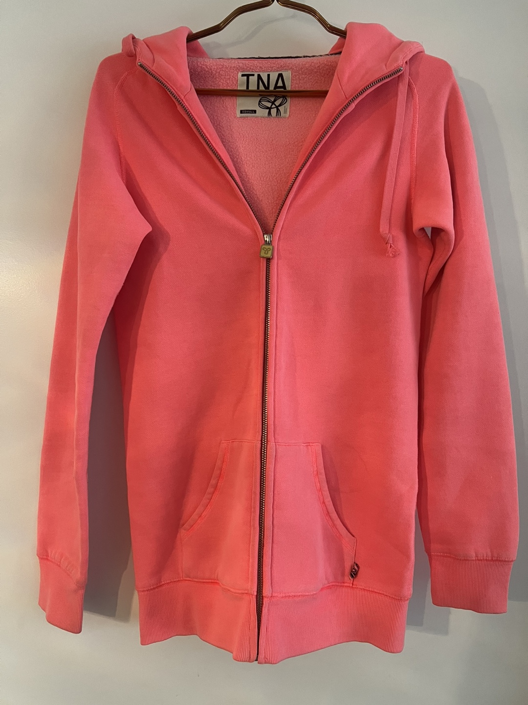 TNA Pink Zip-Up Hoodie - XSmall