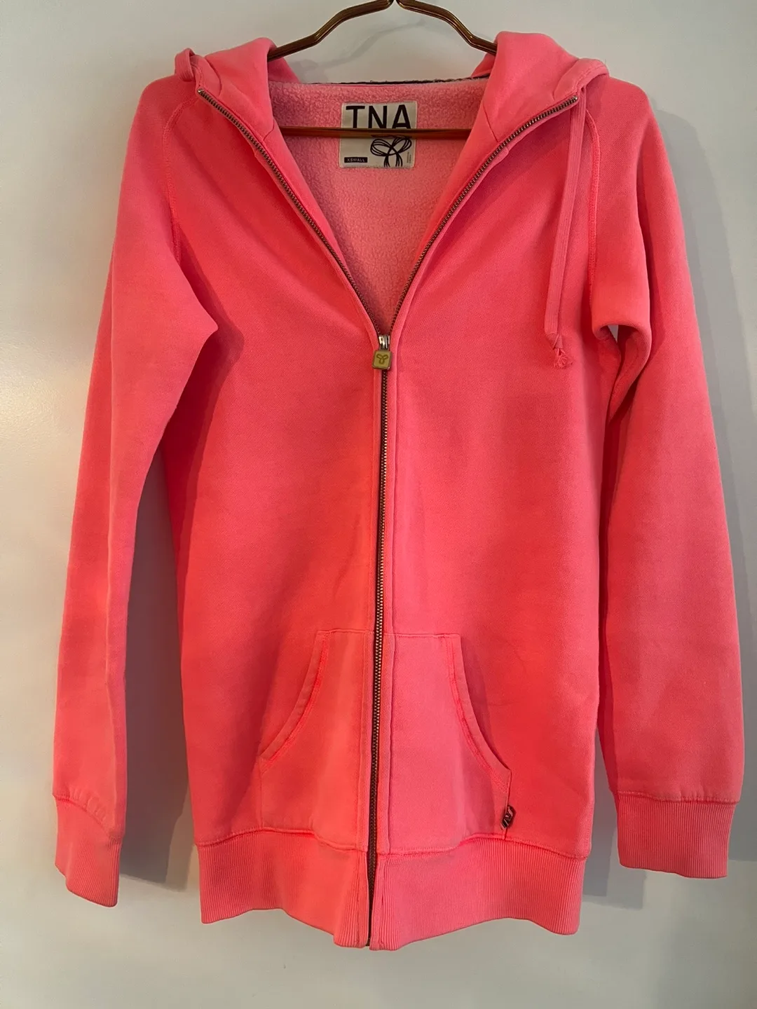 TNA Pink Zip-Up Hoodie - XSmall thumbnail