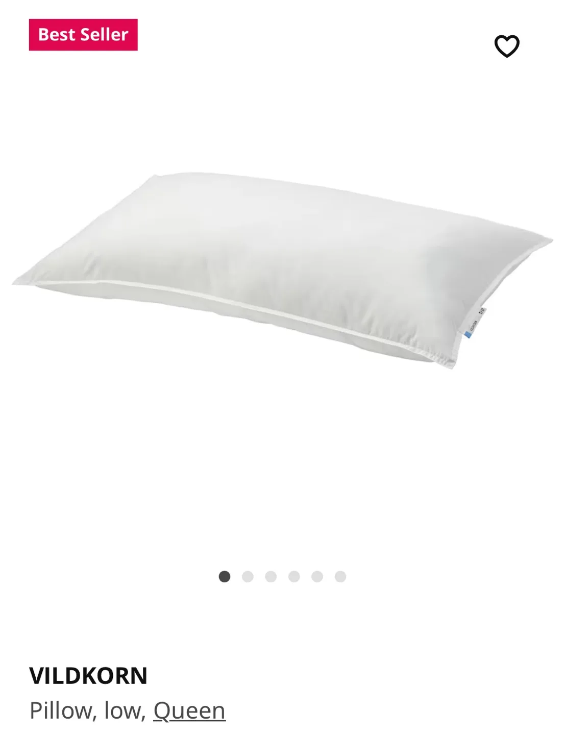 IKEA VILDKORN Low Queen Pillow thumbnail