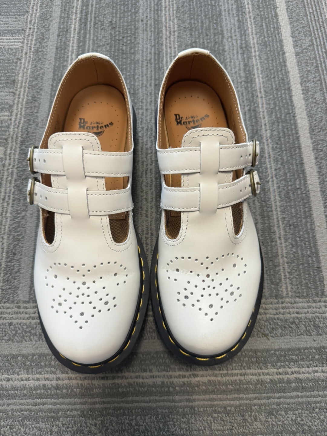 Dr. Martens 1461 Mary Jane Shoes - White - Women's Size 8