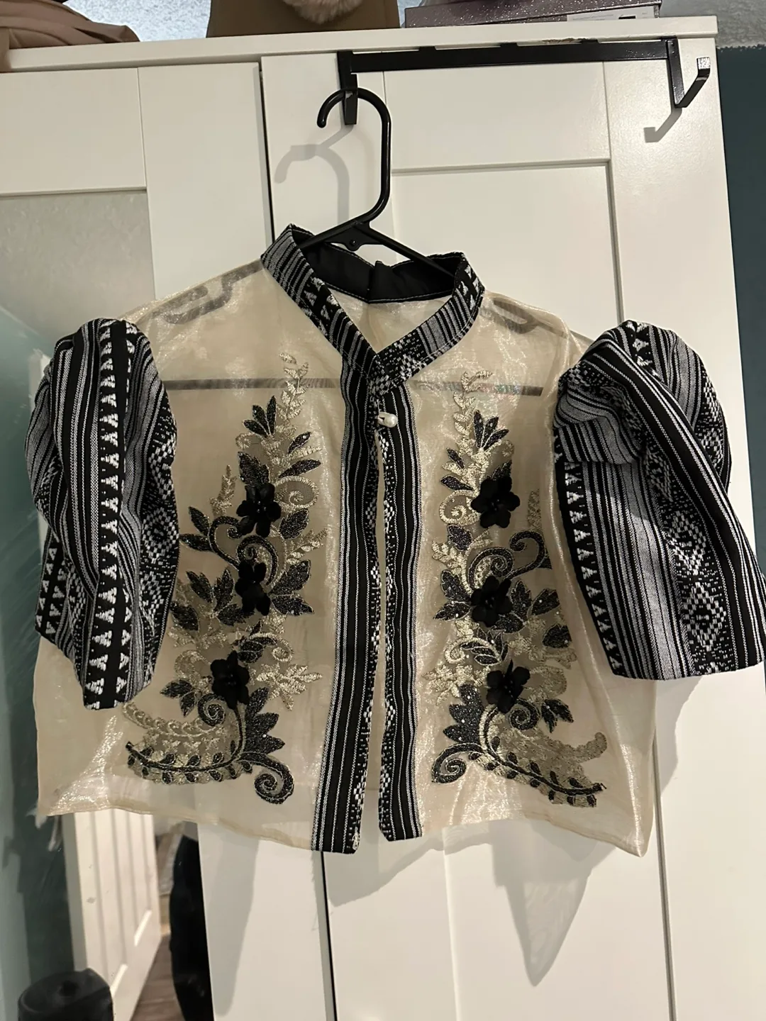 Unique Embroidered Sheer Blouse thumbnail