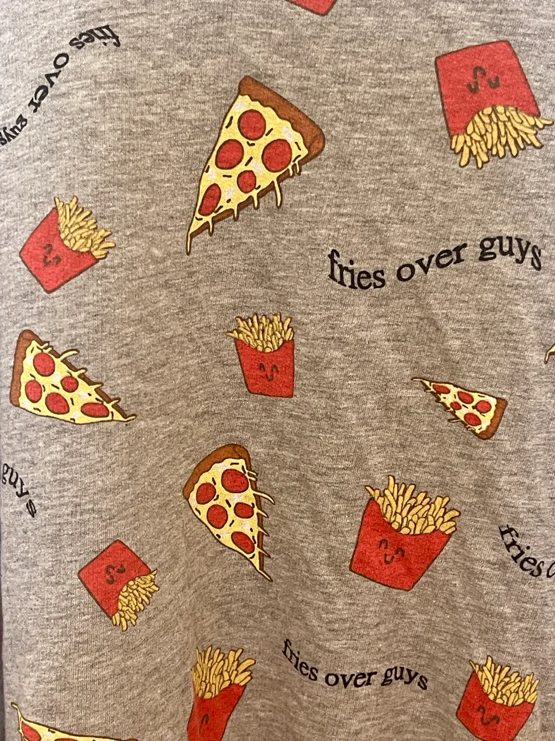 Grey Pizza and Fries Sweatshirt image indicator(2)