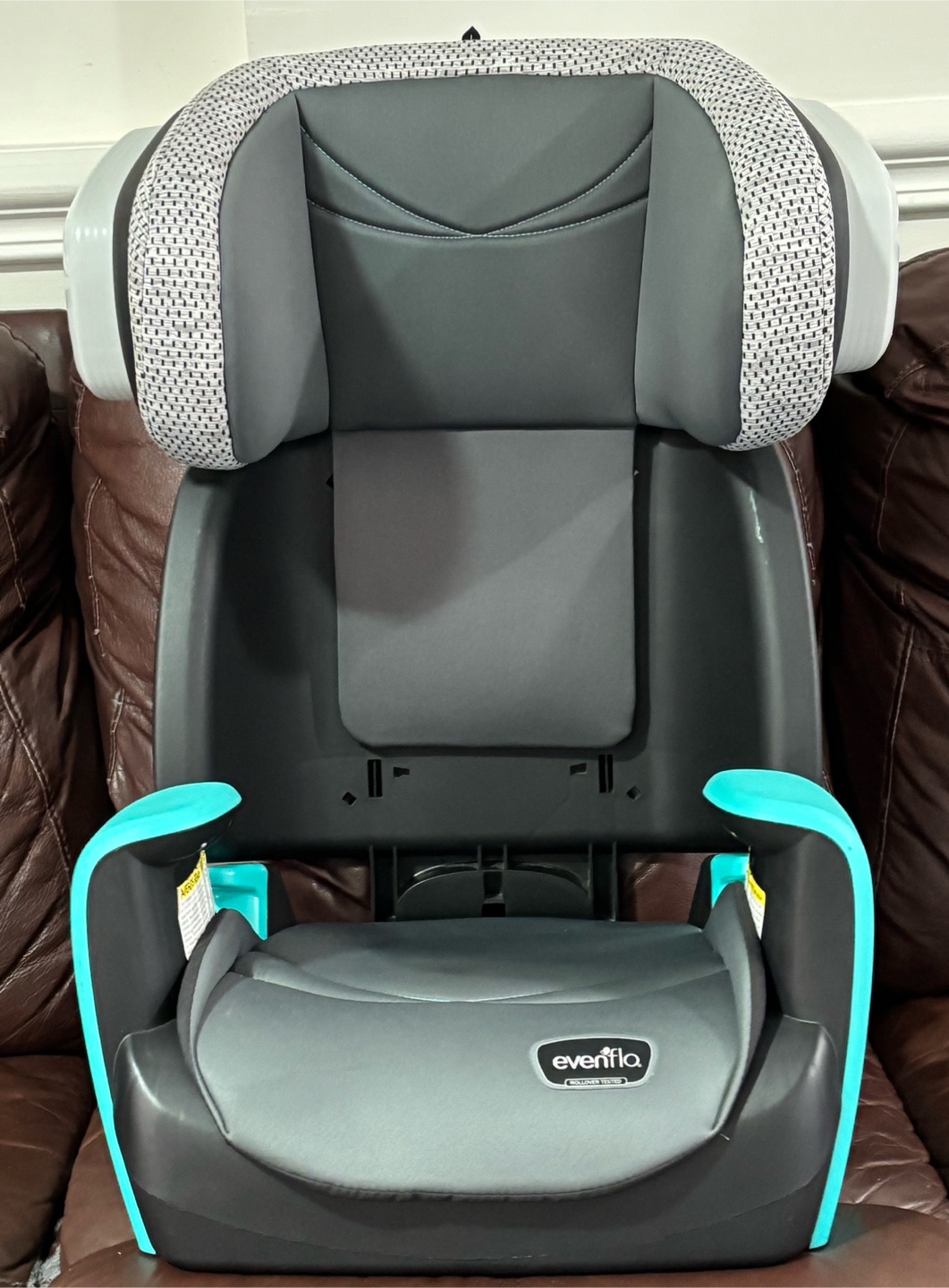 Evenflo Big Kid Amplify Harness Booster Car Seat - Teal and Grey - photo 2