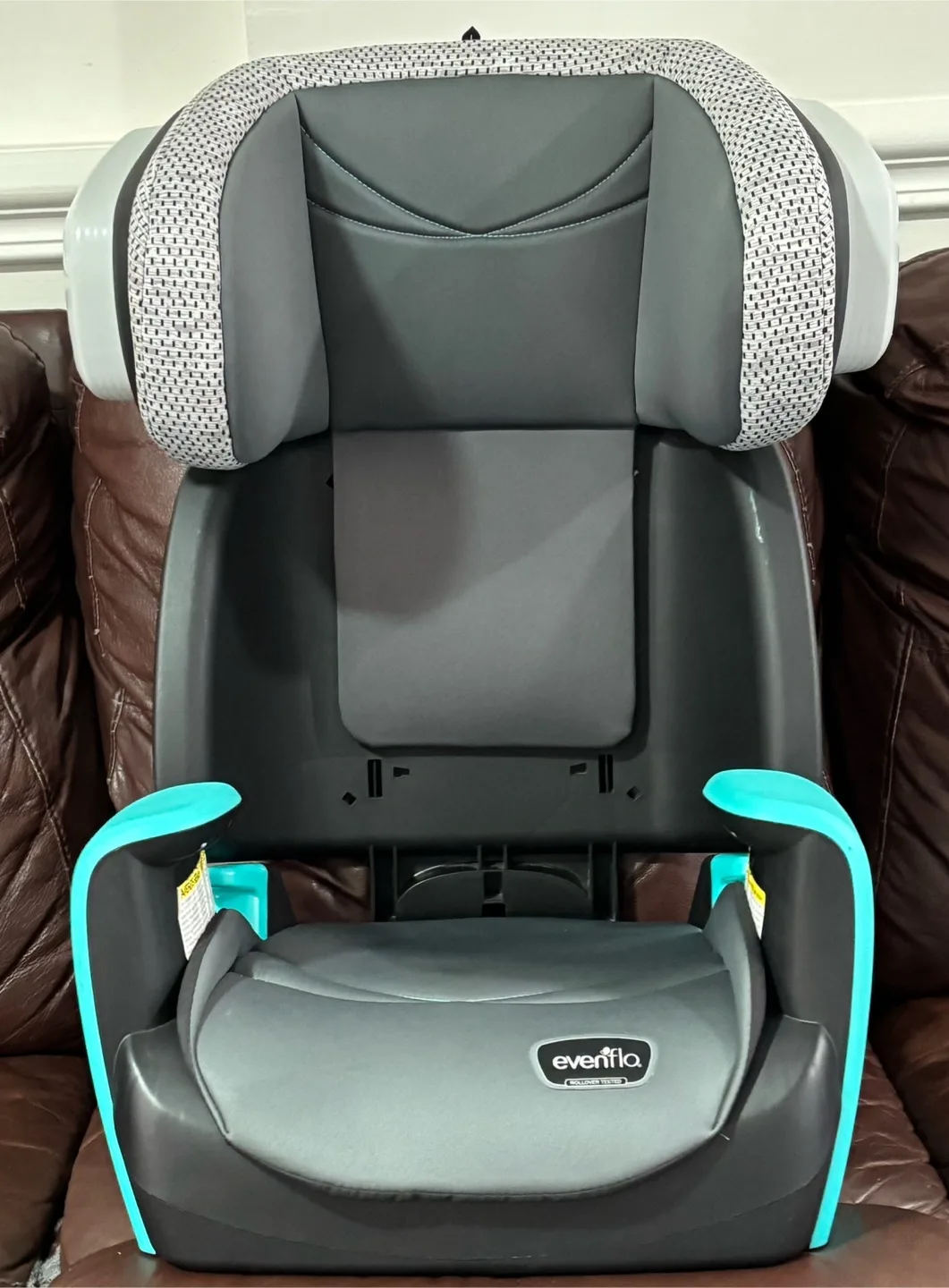 Evenflo Big Kid Amplify Harness Booster Car Seat - Teal and Grey image indicator(2)