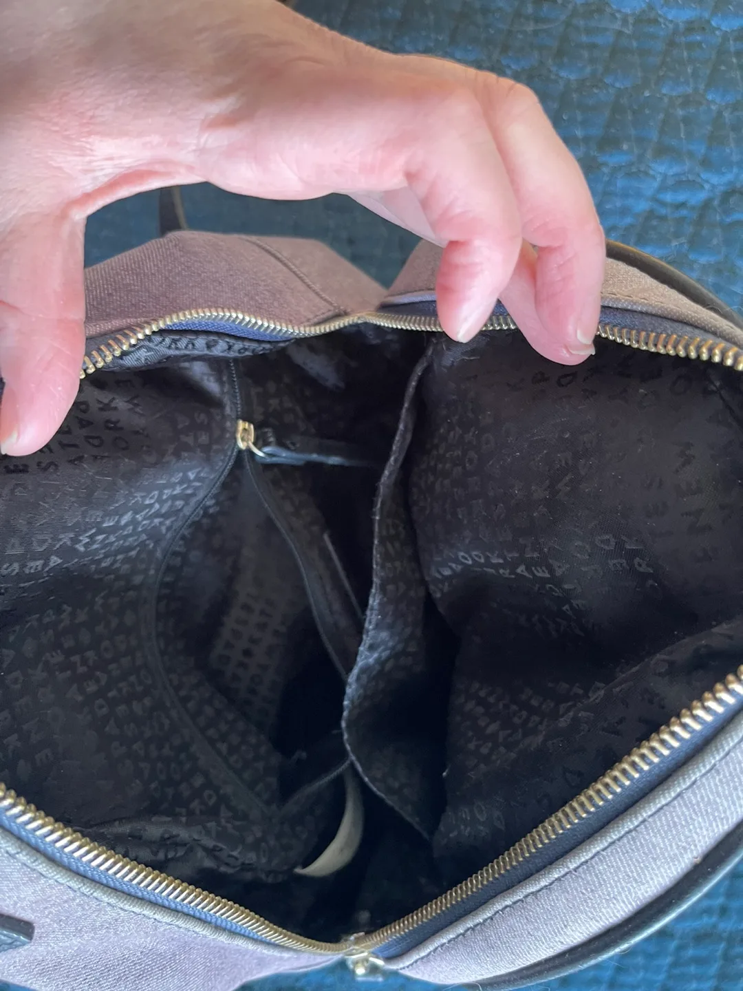 Kate Spade New York Grey Denim Poppy Backpack image indicator(6)