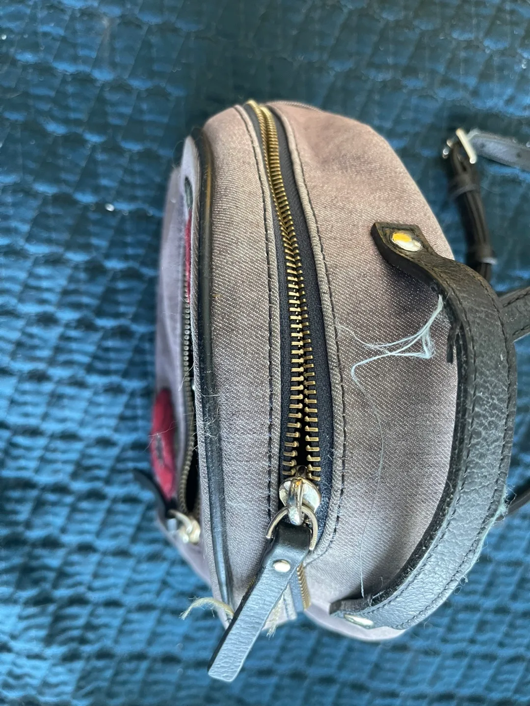 Kate Spade New York Grey Denim Poppy Backpack image indicator(3)