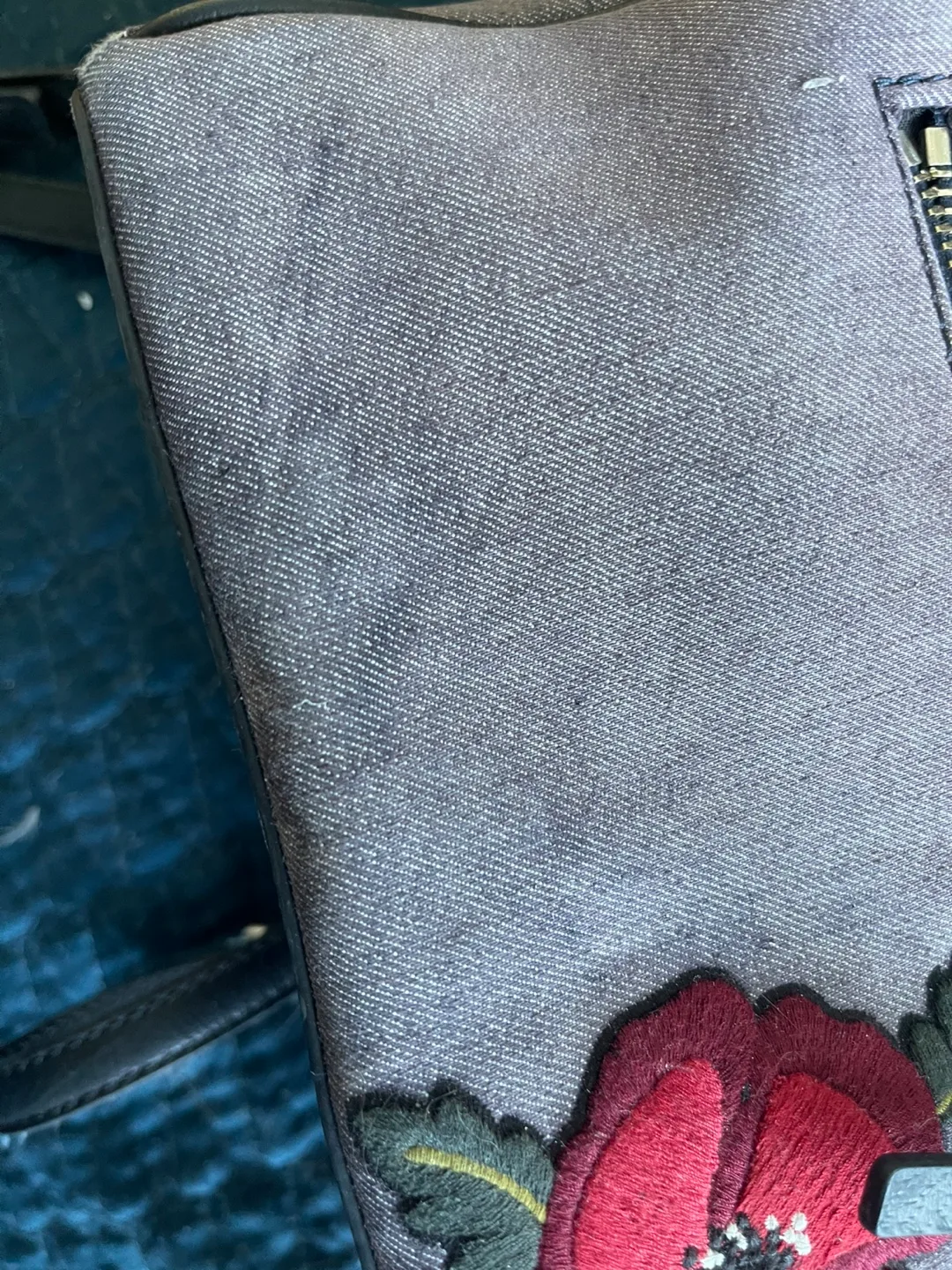 Kate Spade New York Grey Denim Poppy Backpack image indicator(4)