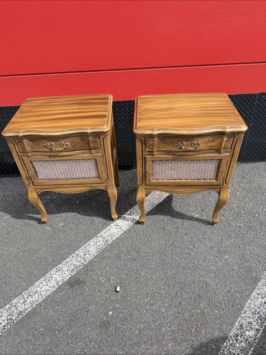 Pair of Vintage French Provincial Nightstands
