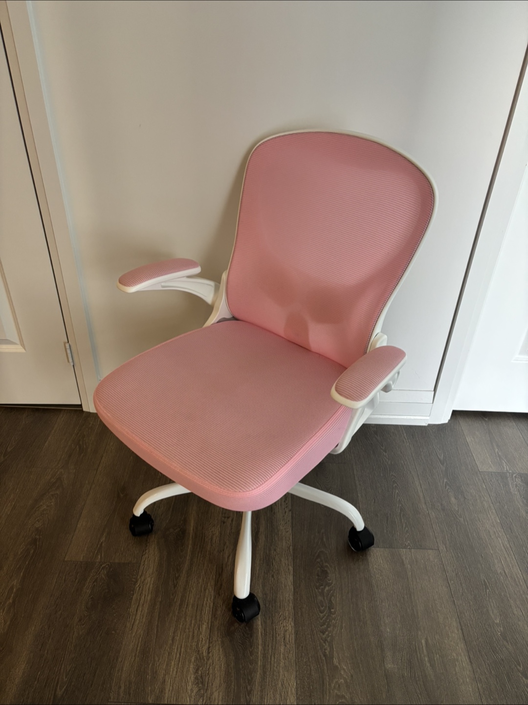 Pink and White Office Chair (Assembled)