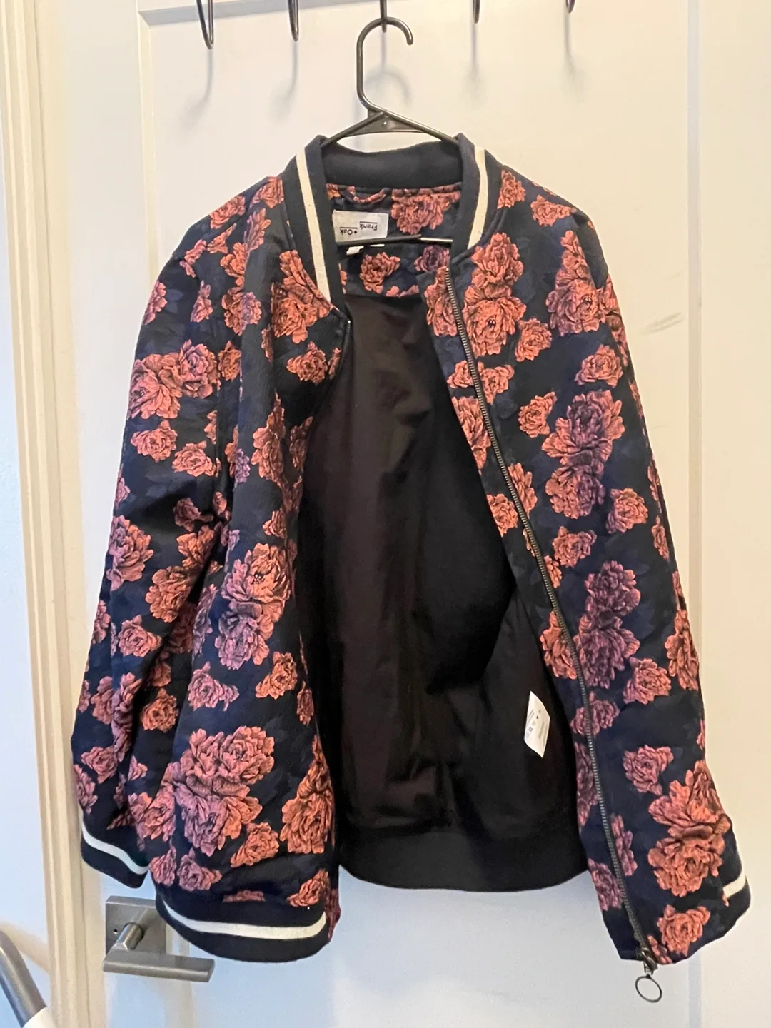 Frank & Oak Men’s Floral Bomber Jacket Size XL image indicator(5)