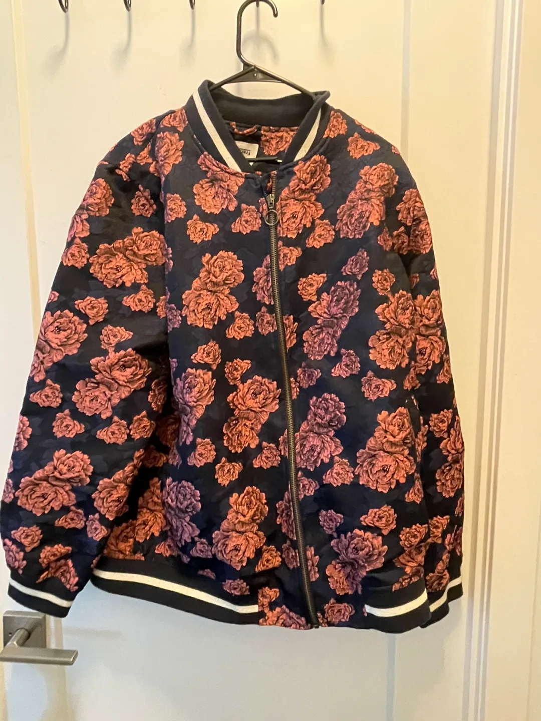 Frank & Oak Men’s Floral Bomber Jacket Size XL image indicator(2)