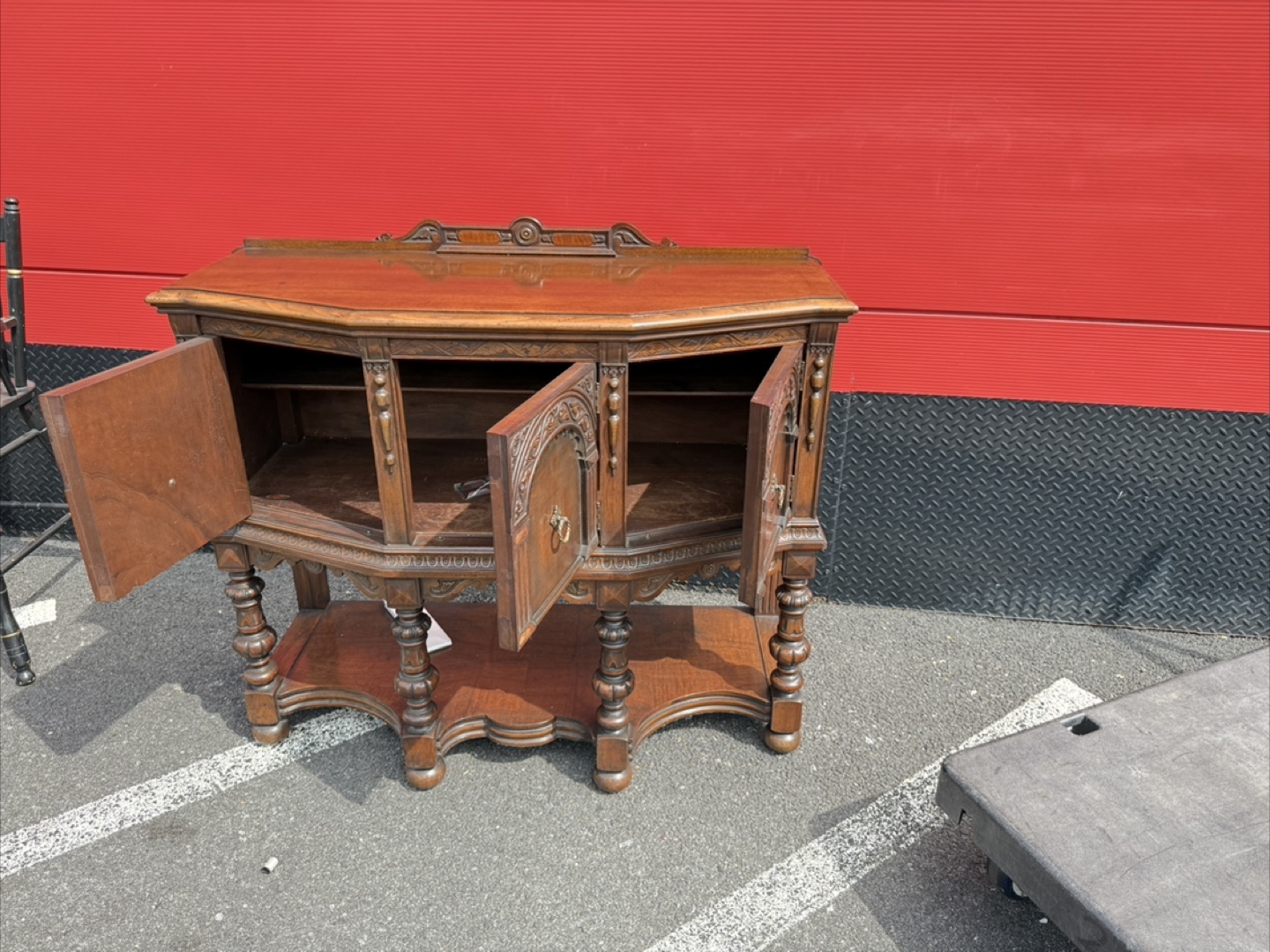 Antique Wooden Buffet Server - photo 2