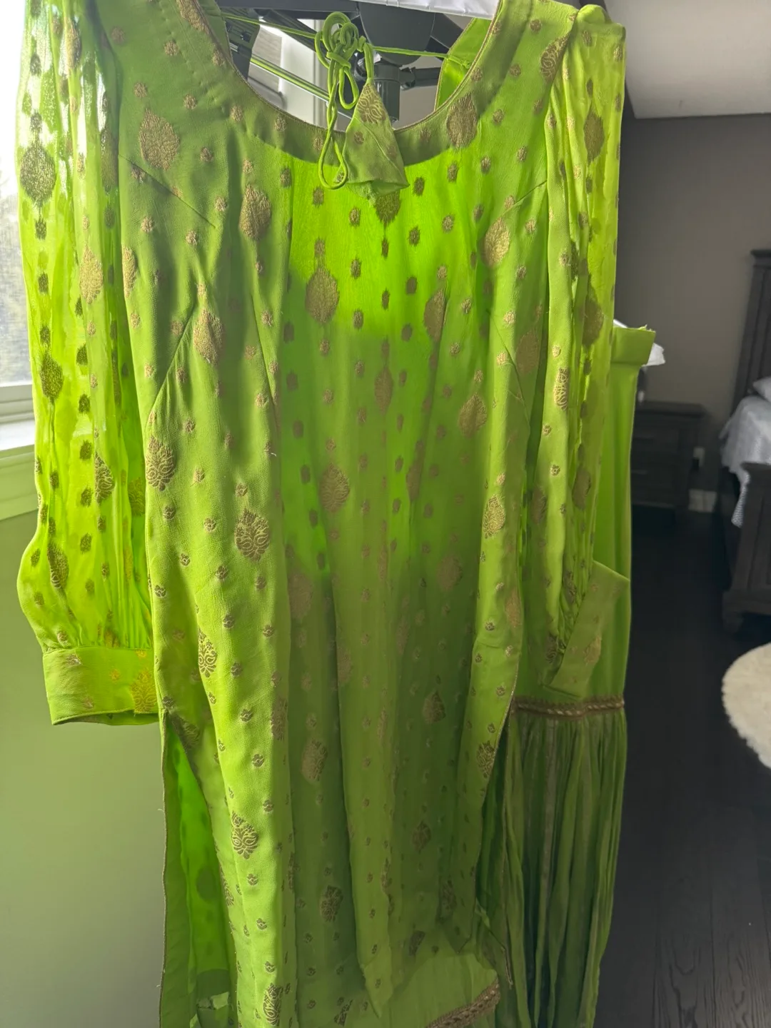 Lime Green sharara suit thumbnail