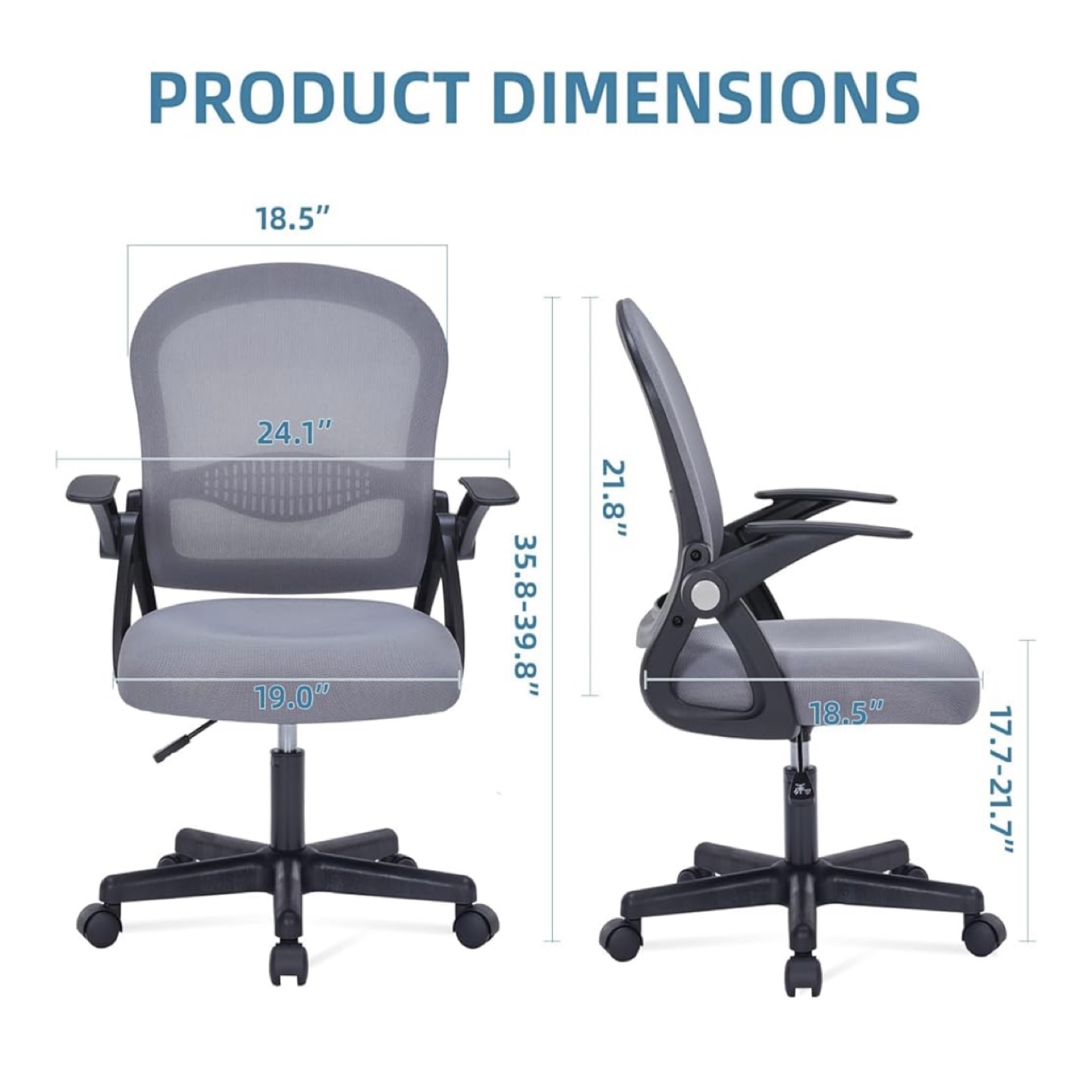Grey Mesh Office Chair (Assembled) - photo 3