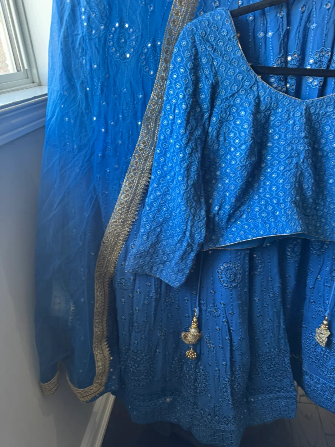 Gorgeous Blue Embroidered Indian Suit thumbnail
