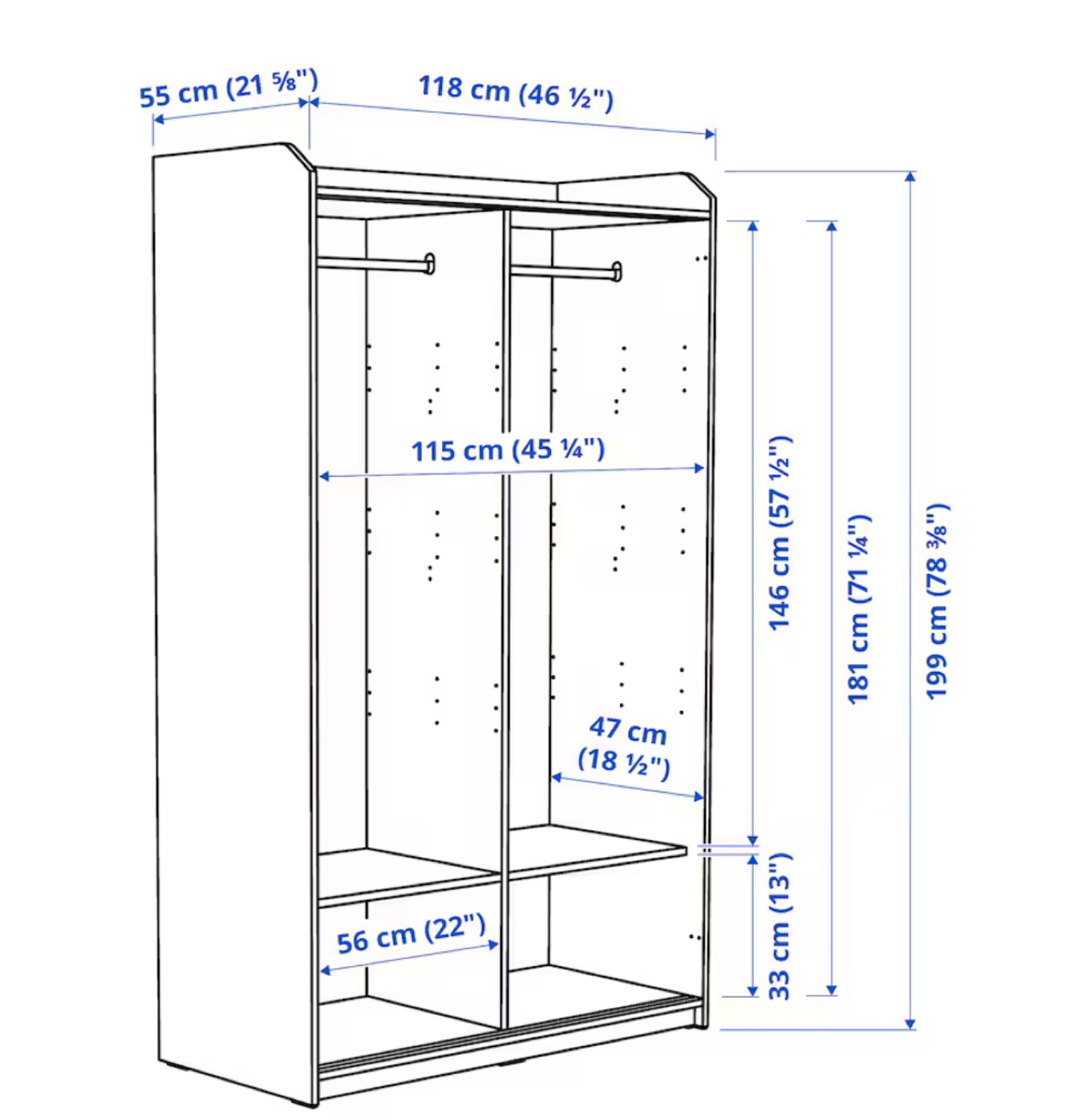 Moving Sale! Brand new in Box IKEA Wardrobe with Sliding Doors - photo 3